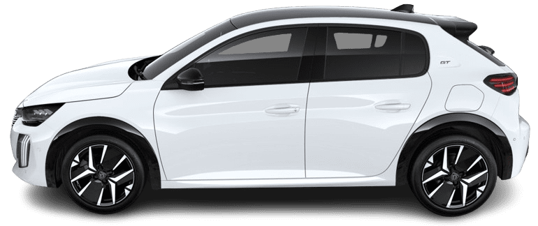 Seitenansicht eines Peugeot 208