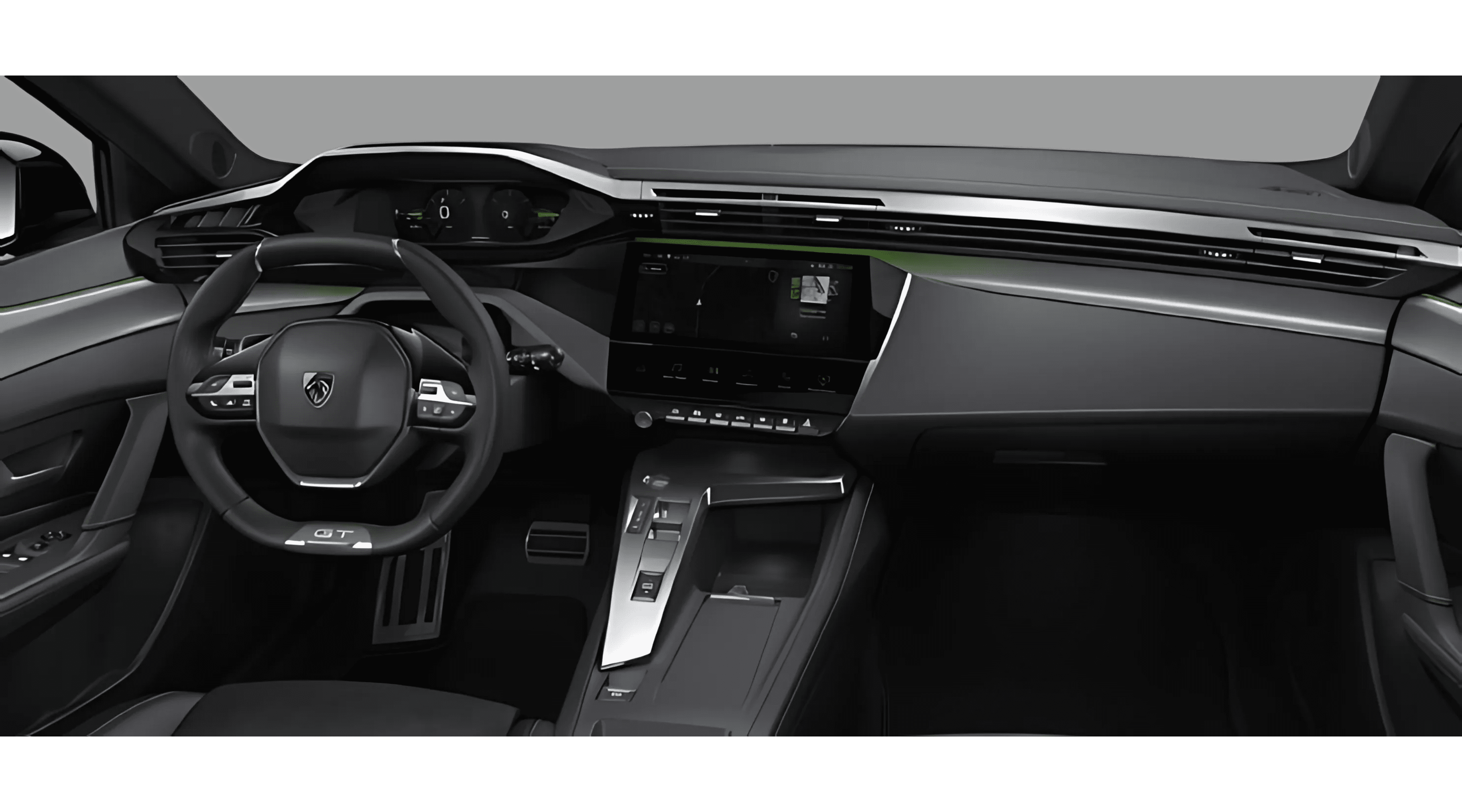Ansicht des Armaturenbretts eines Peugeot 308