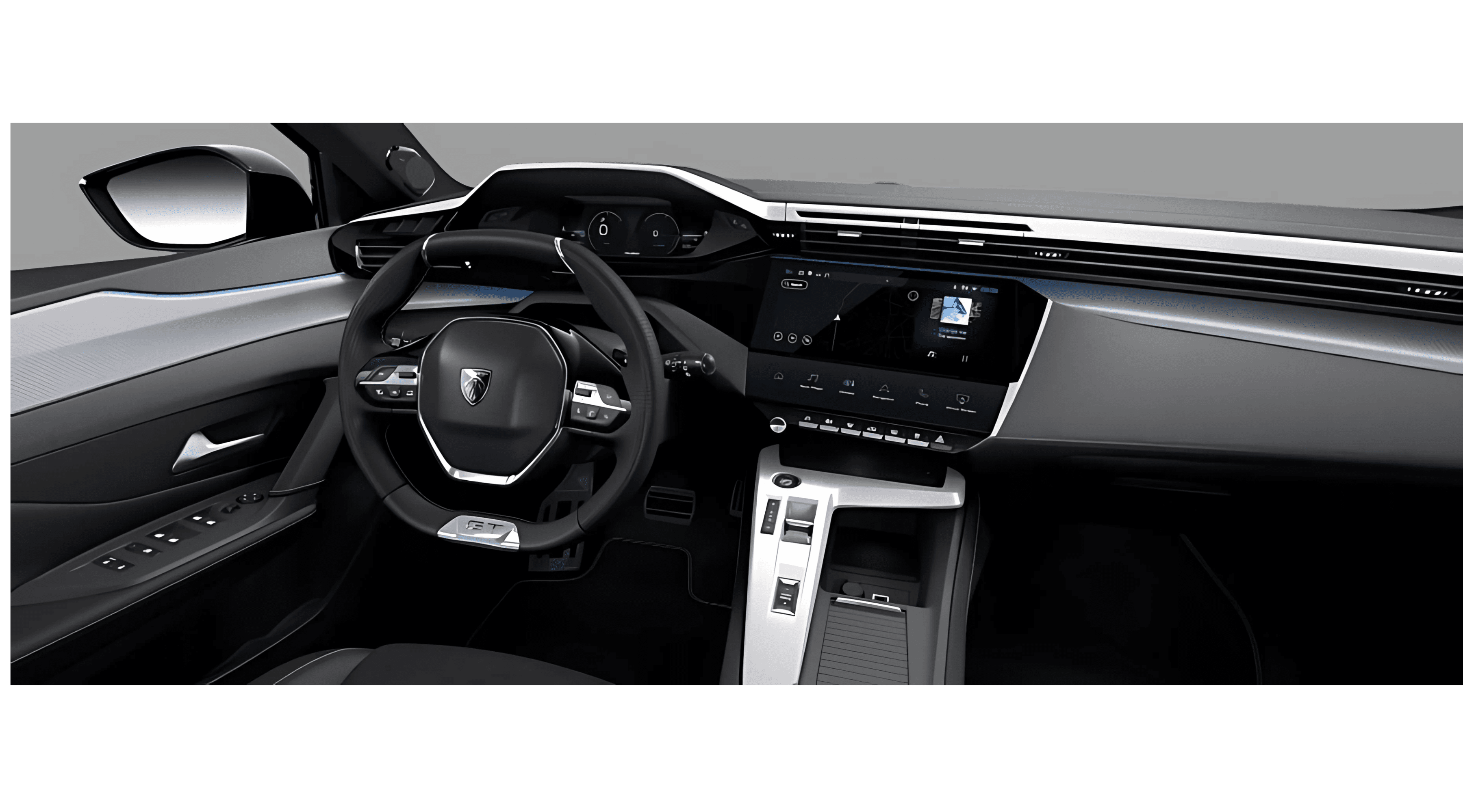Ansicht des Armaturenbretts eines Peugeot 408