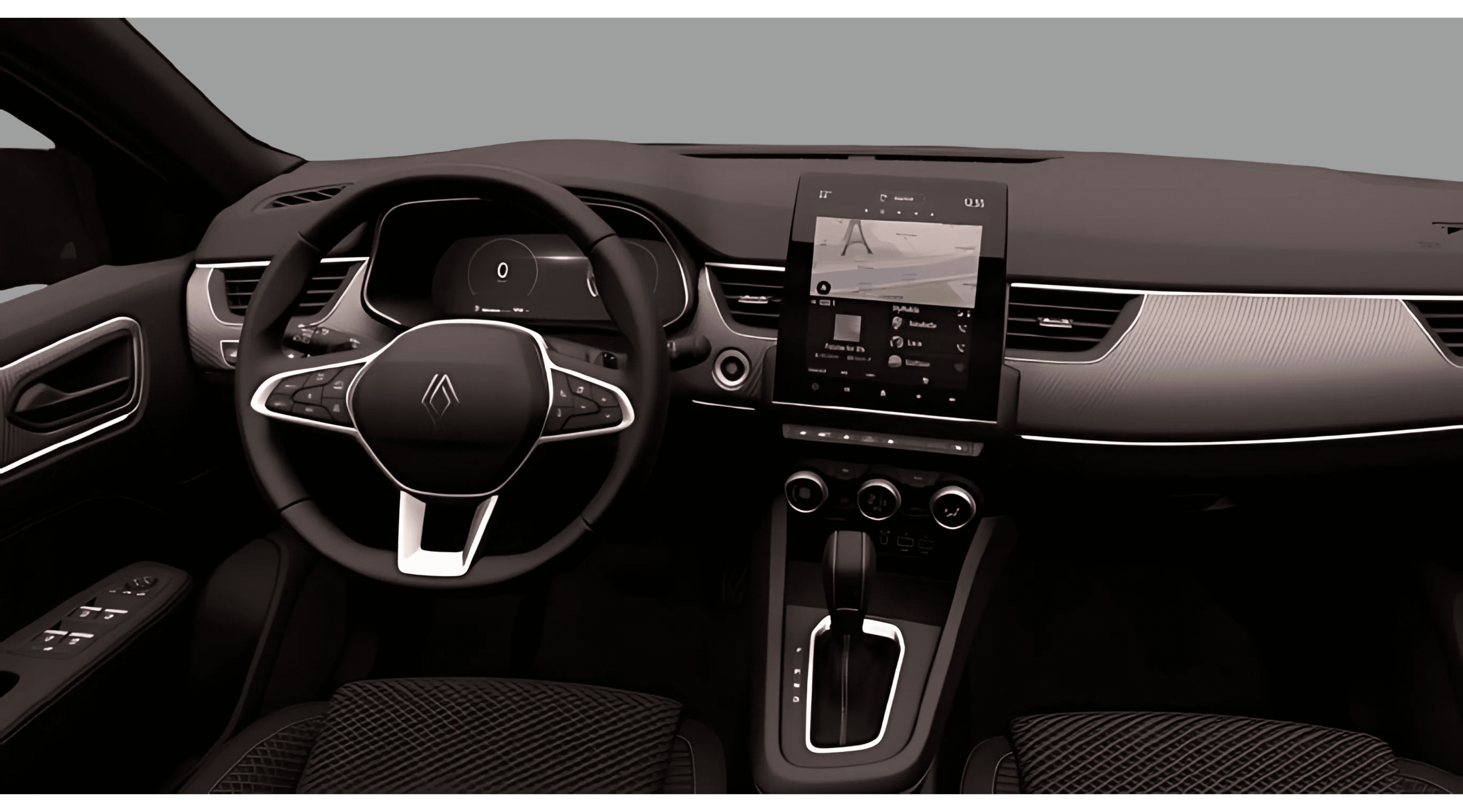 Ansicht des Armaturenbretts eines Renault Arkana
