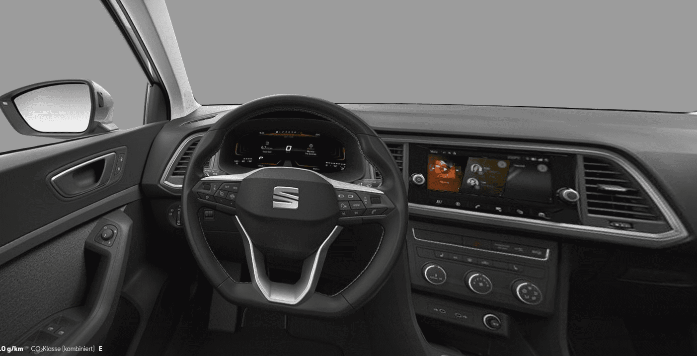 Ansicht des Armaturenbretts eines SEAT Ateca
