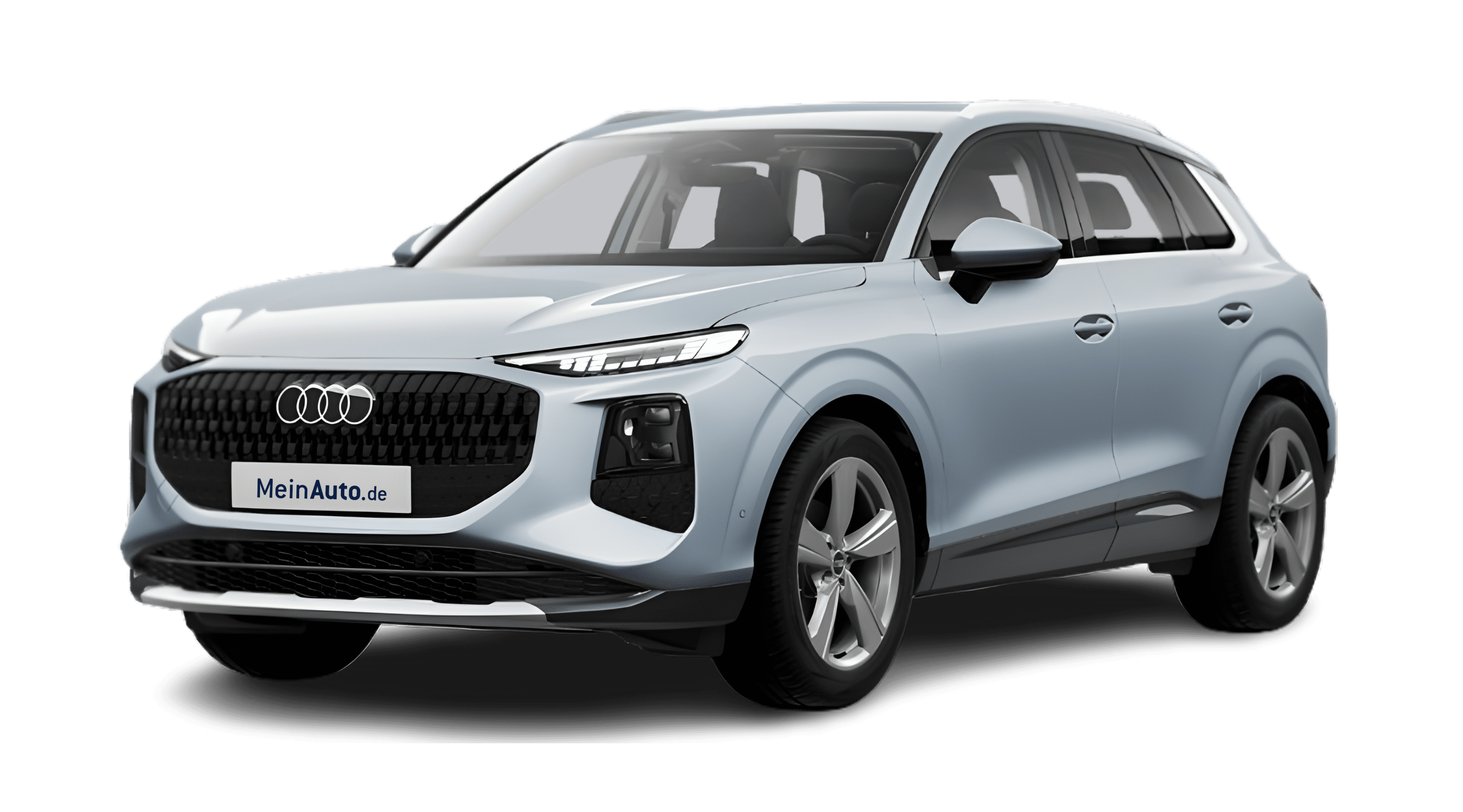 Schräge Frontansicht eines Audi Q3, freigestellt