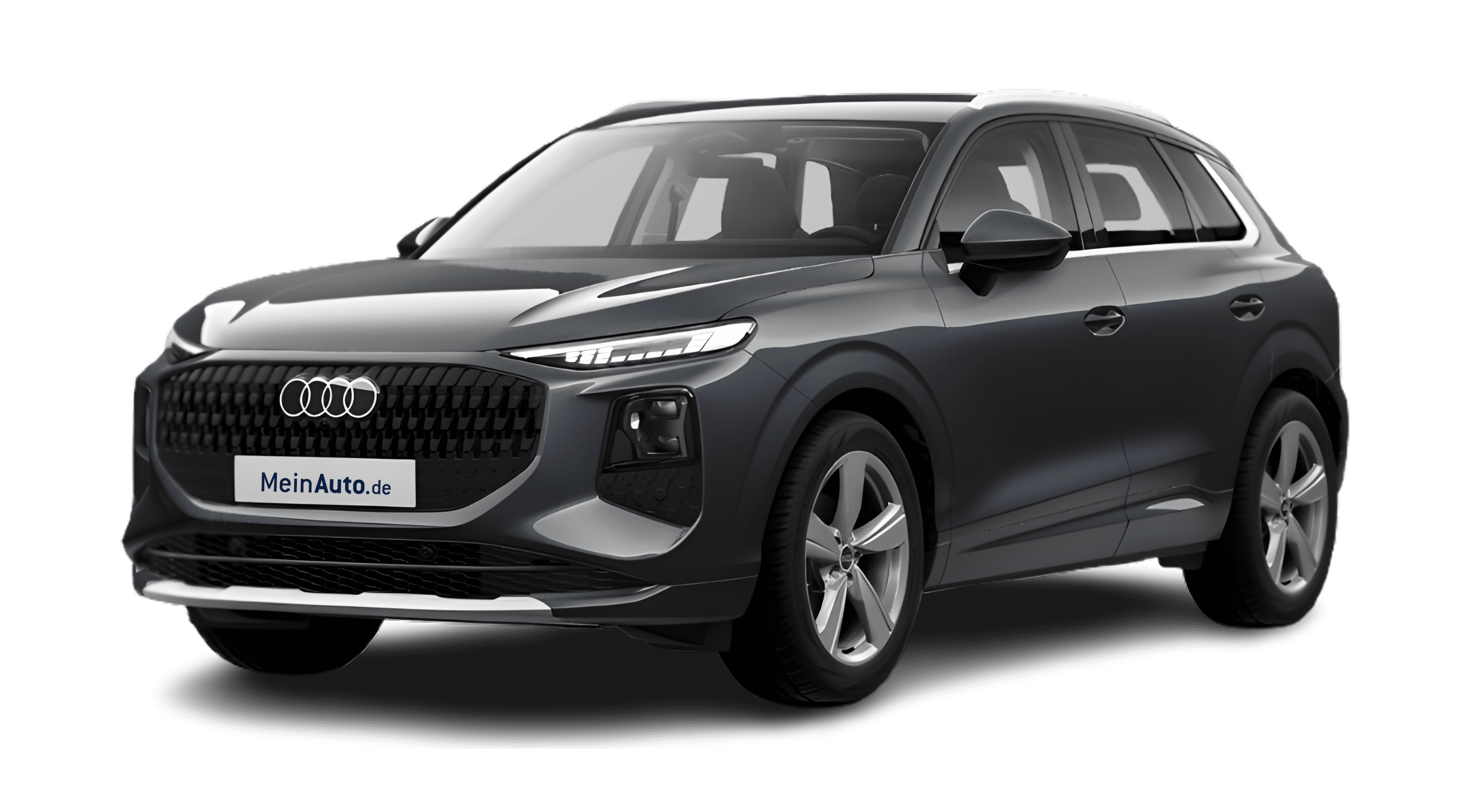 Schräge Frontansicht eines Audi Q3, freigestellt