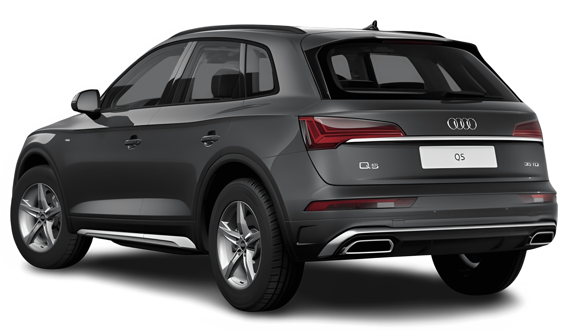 Schräge Heckansicht auf einen Audi Q5, freigestellt