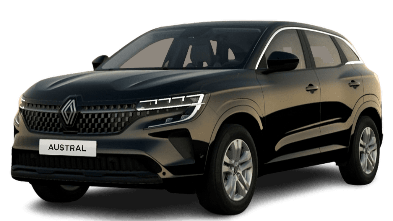 Schräge Frontansicht auf einen Renault Austral, freigestellt