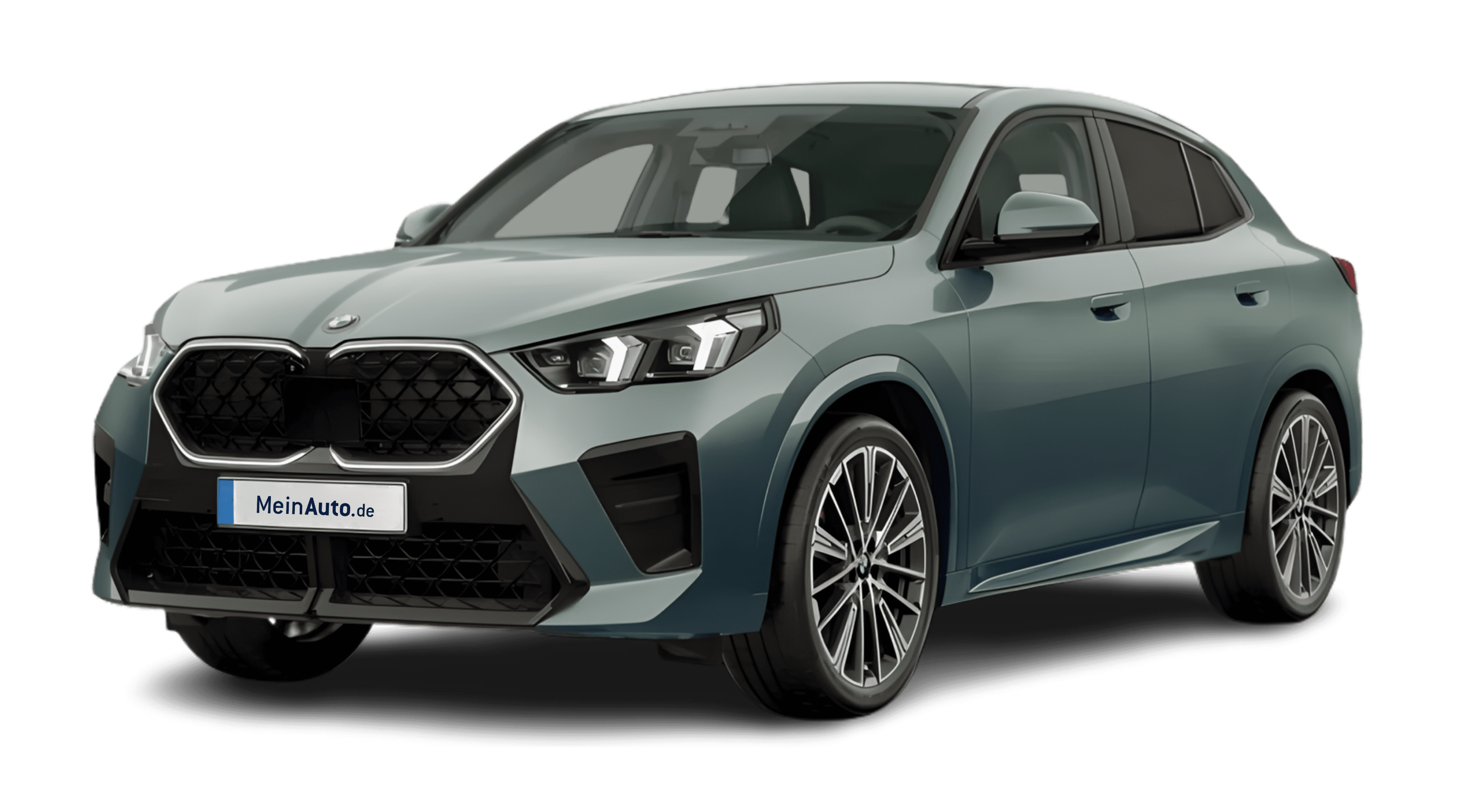 Schräge Frontansicht eines BMW X2, freigestellt