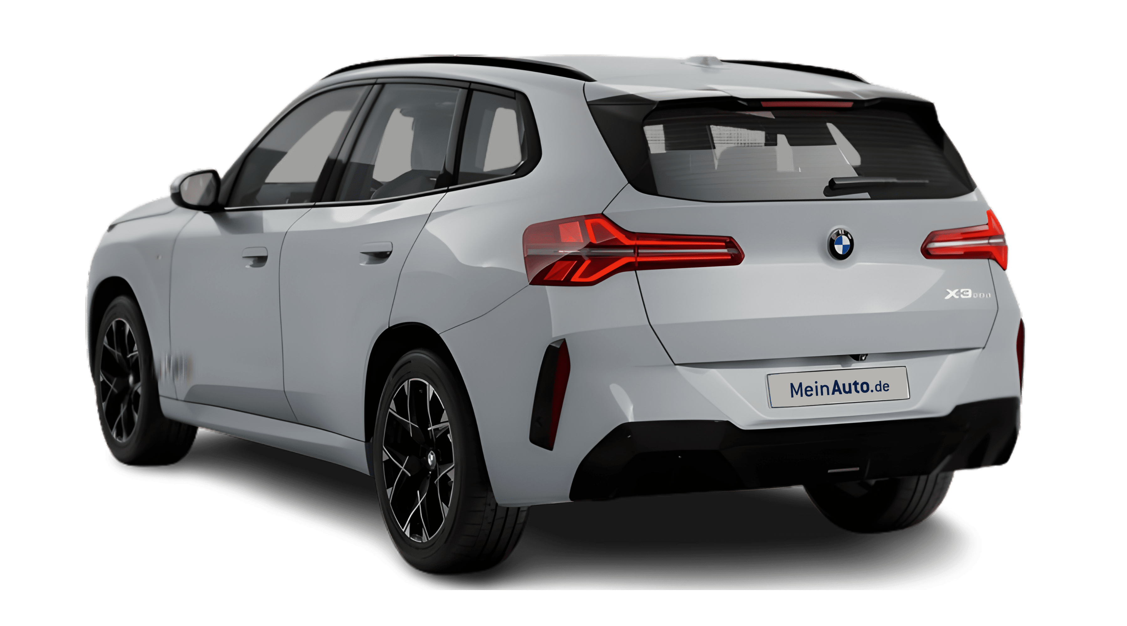Schräge Heckansicht eines BMW X3, freigestellt