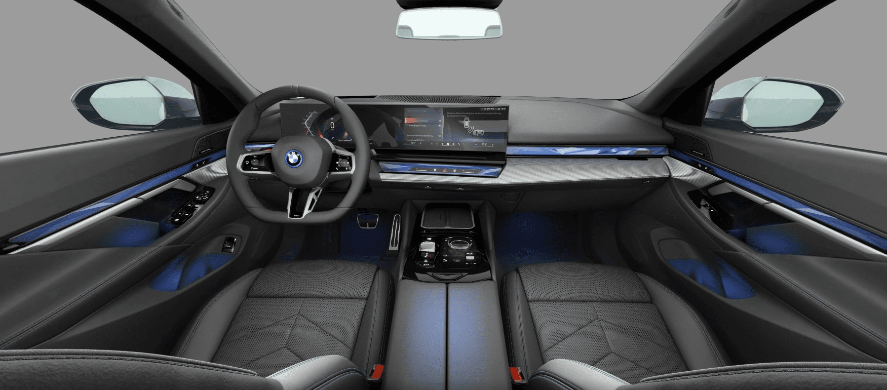 Ansicht des Armaturenbretts eines BMW i5