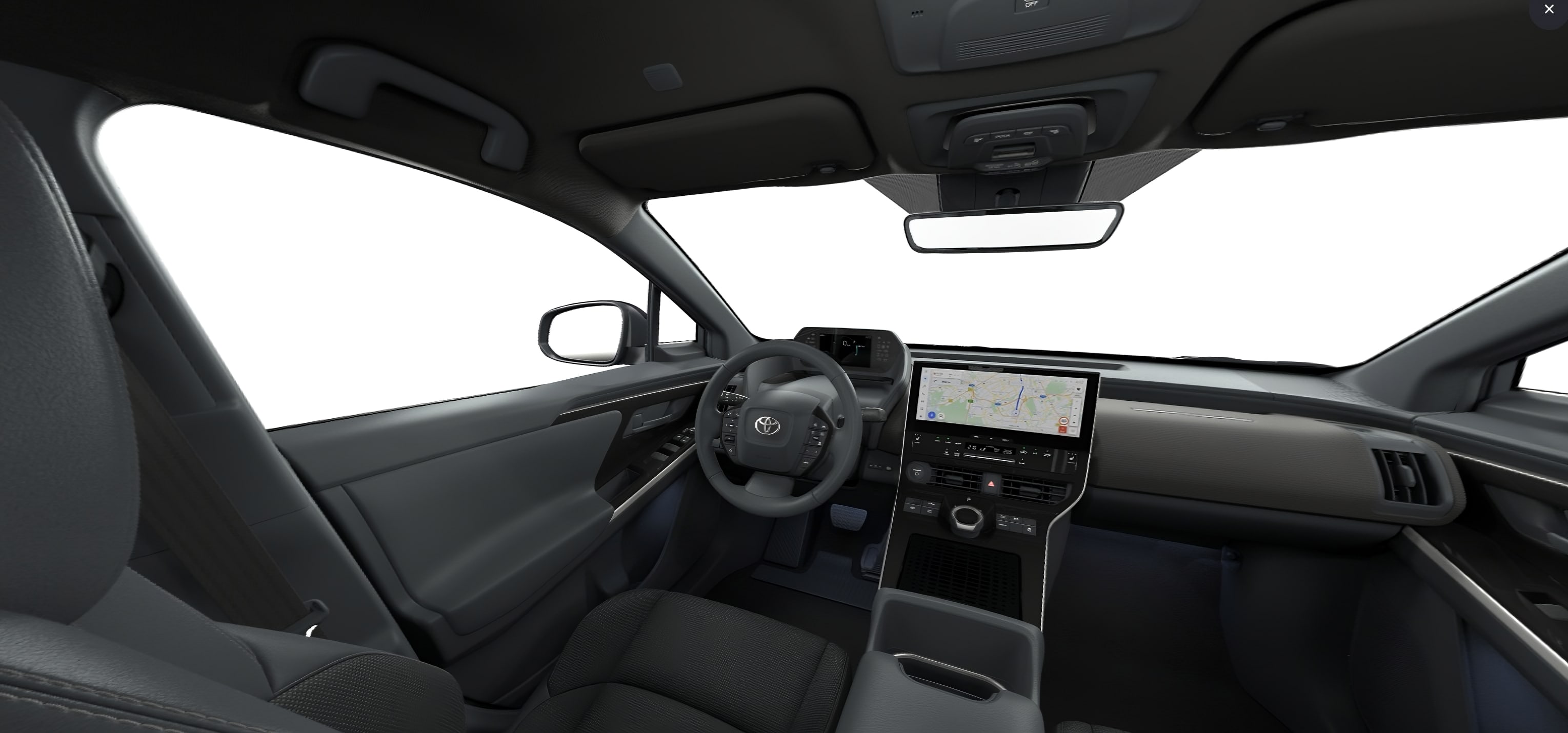 Ansicht des Armaturenbretts eines Toyota bZ4X
