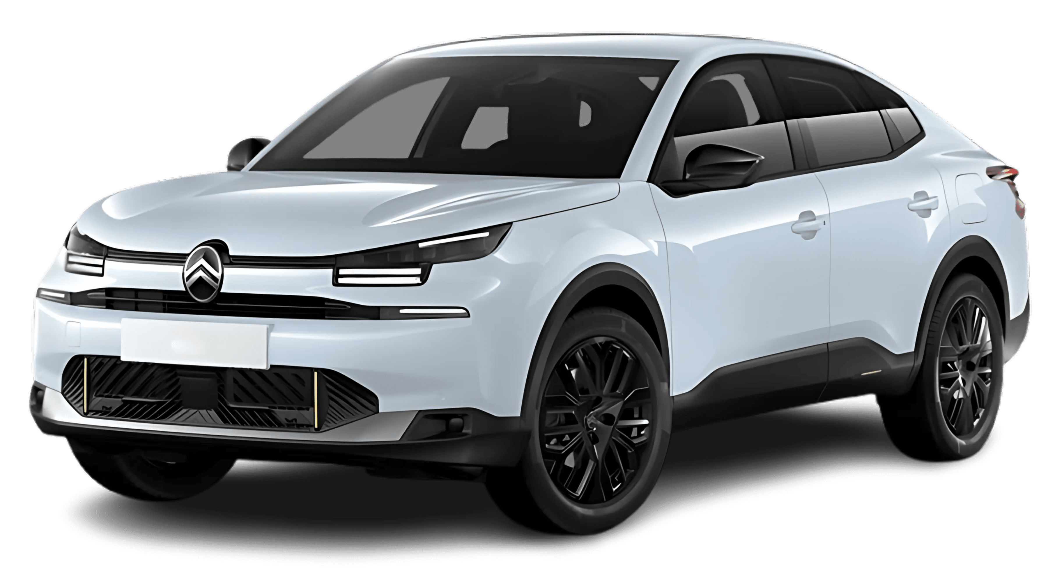 Schräge Frontansicht auf einen Citroën C4 X, freigestellt