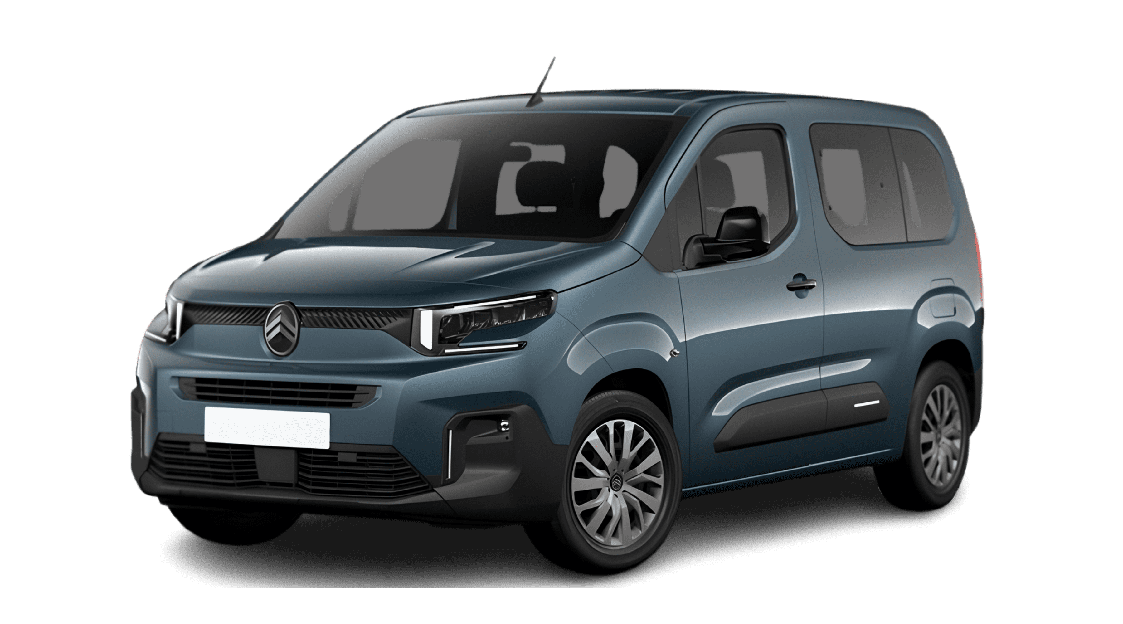 Schräge Frontansicht eines Citroën Berlingo, freigestellt