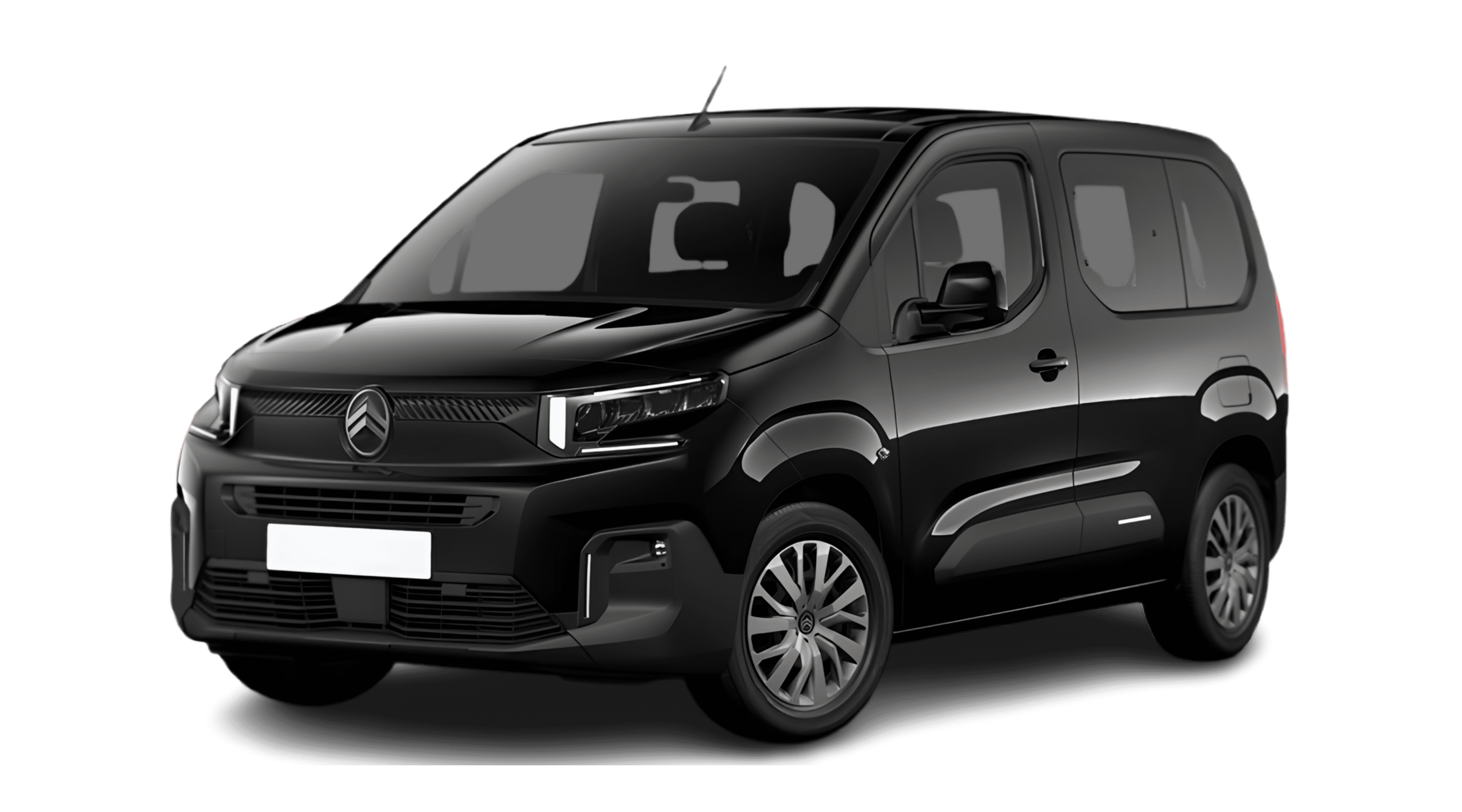 Schräge Frontansicht eines Citroën Berlingo, freigestellt