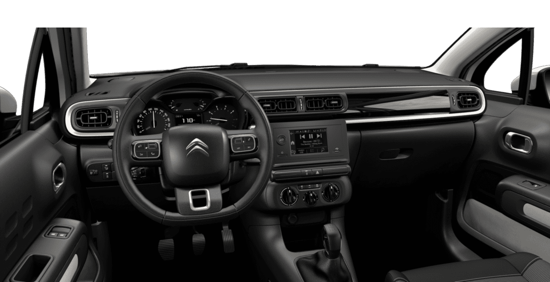 Ansicht des Armaturenbretts eines Citroën C3