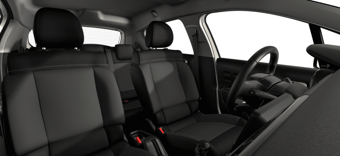 Ansicht der Rücksitze eines Citroën C3