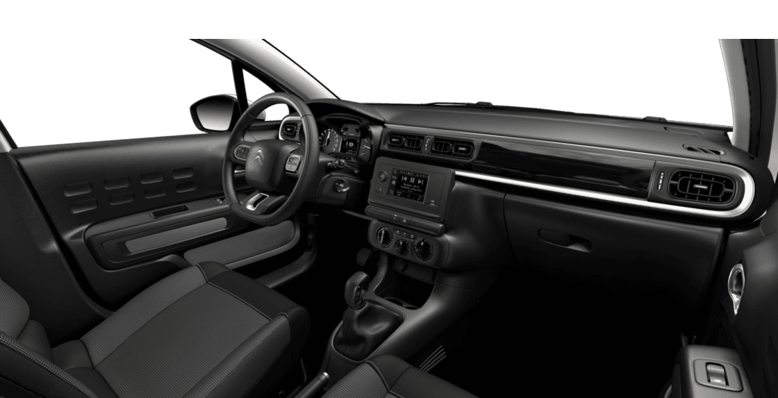 Ansicht der Frontsitze eines Citroën C3
