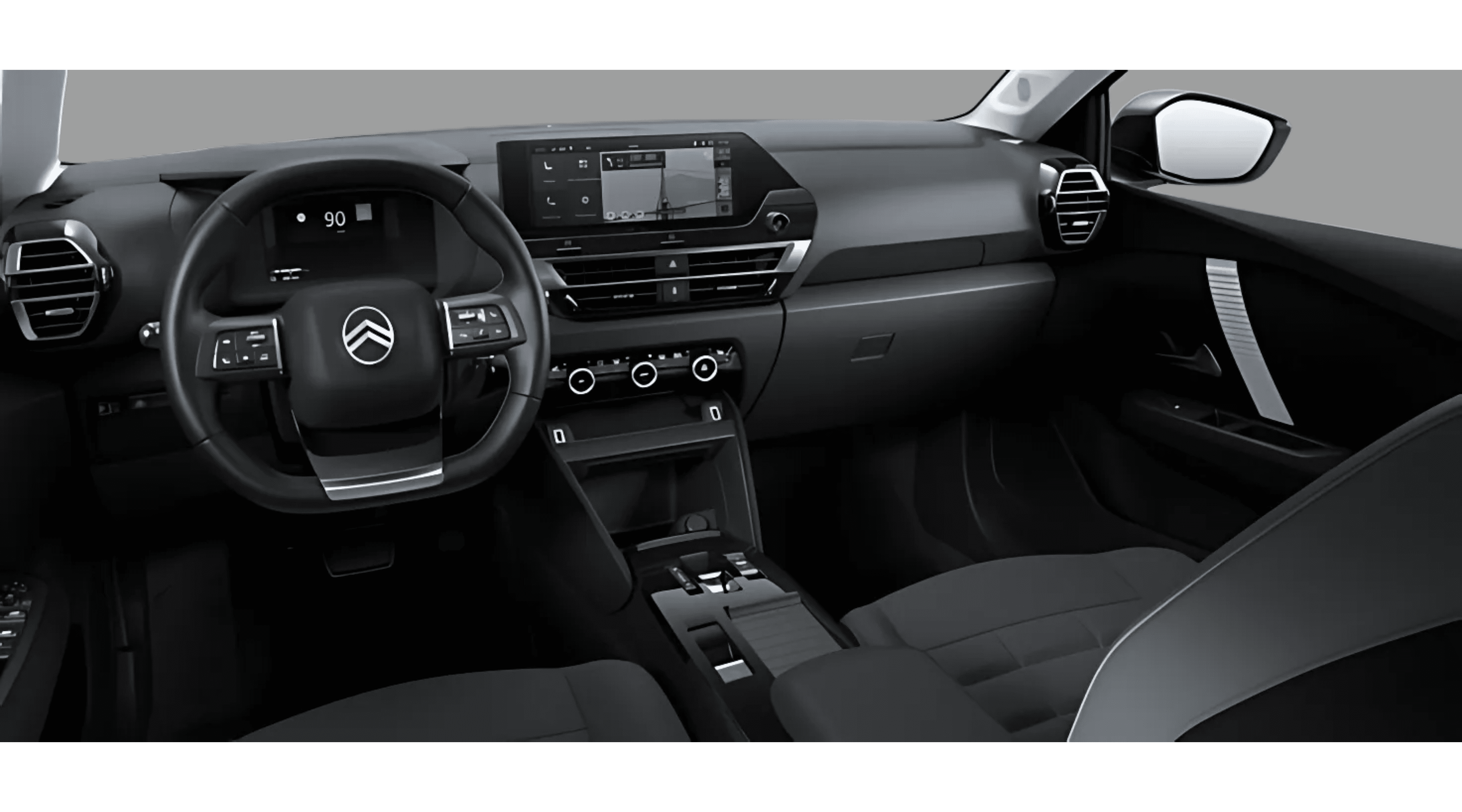 Ansicht des Armaturenbretts eines Citroën C4