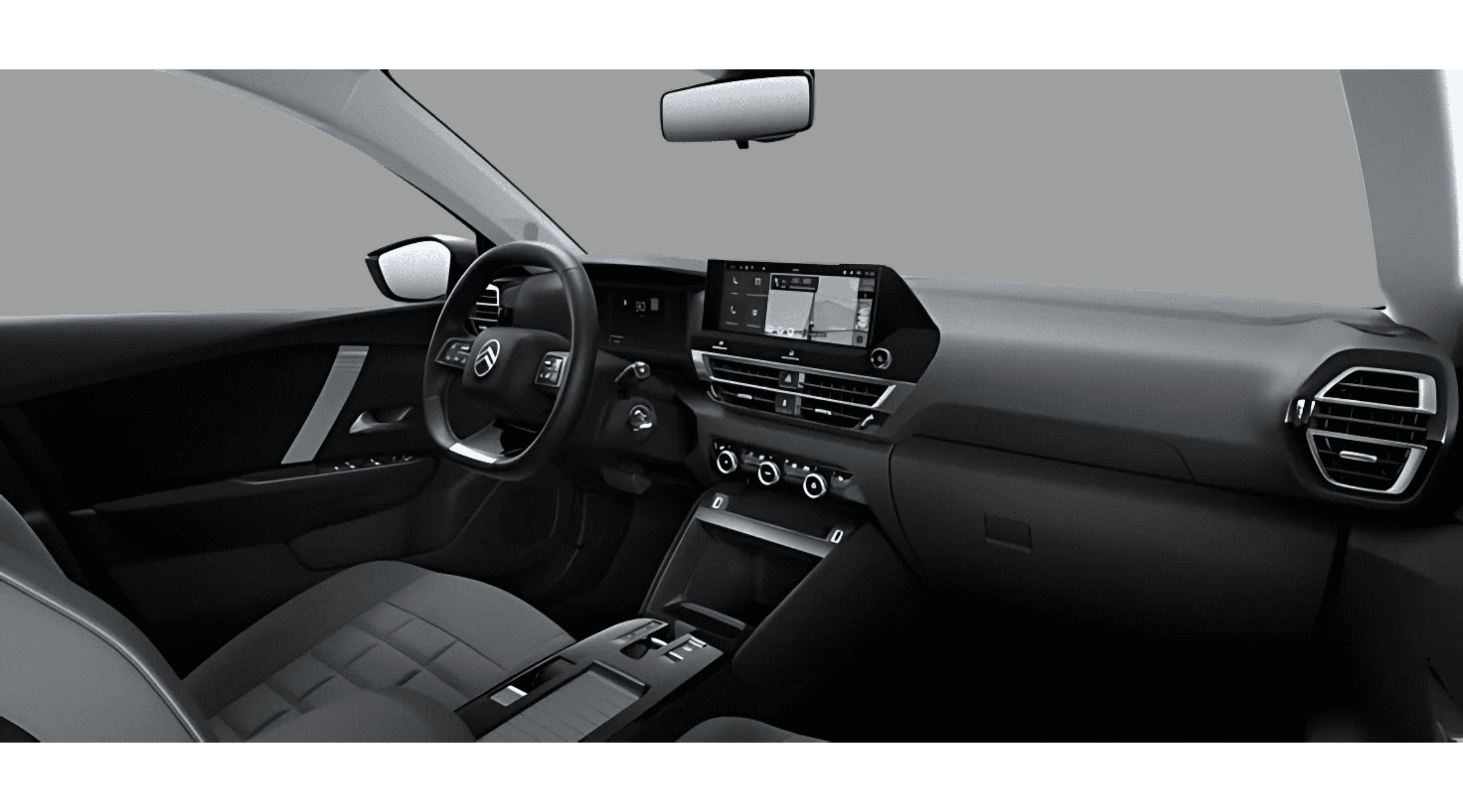 Detailansicht des Lenkrads eines Citroën C4