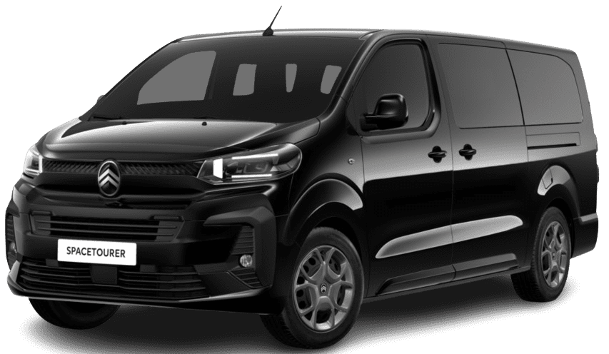 Schräge Frontansicht auf einen Citroen SpaceTourer, freigestellt