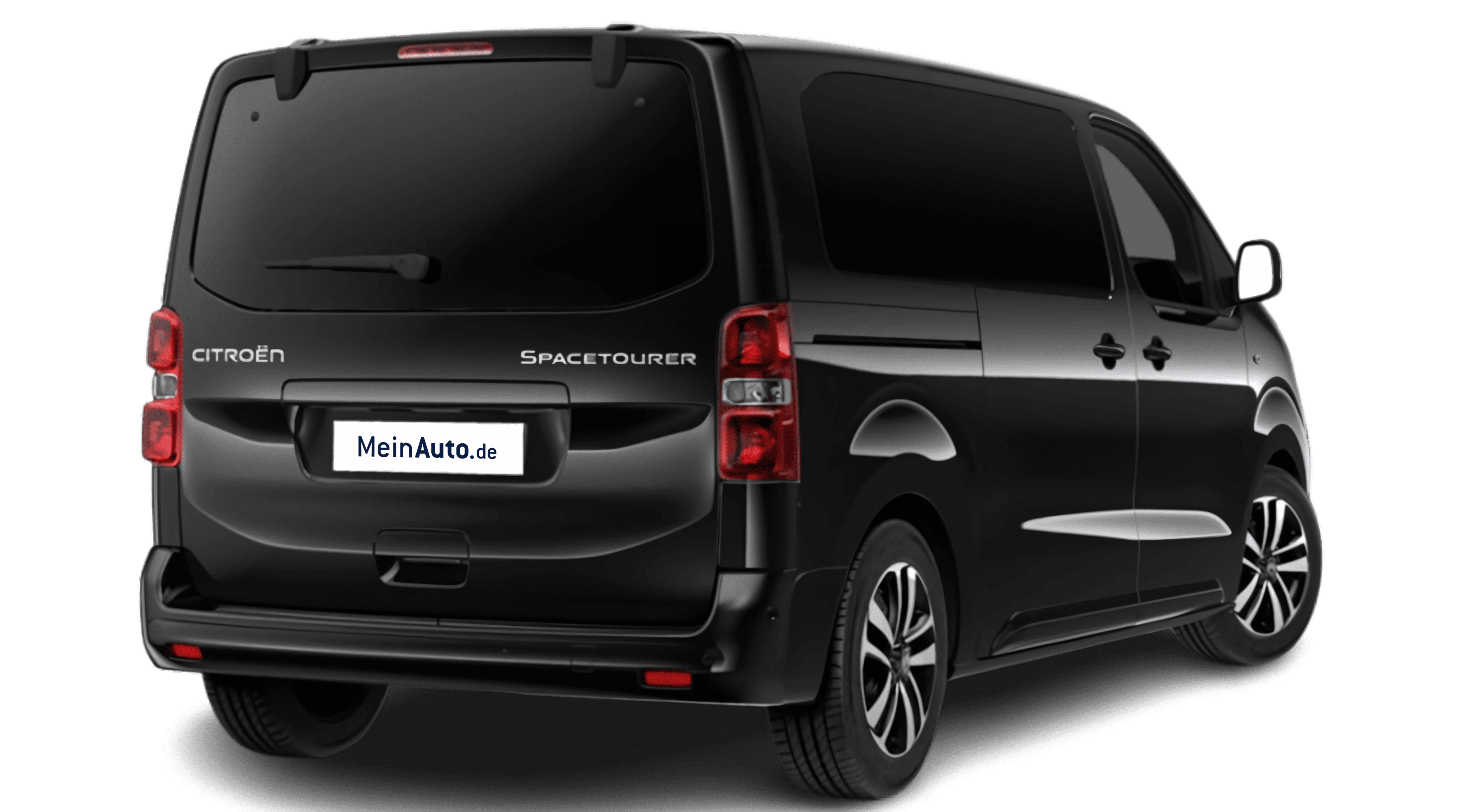 Schräge Heckansicht auf einen Citroën SpaceTourer, freigestellt