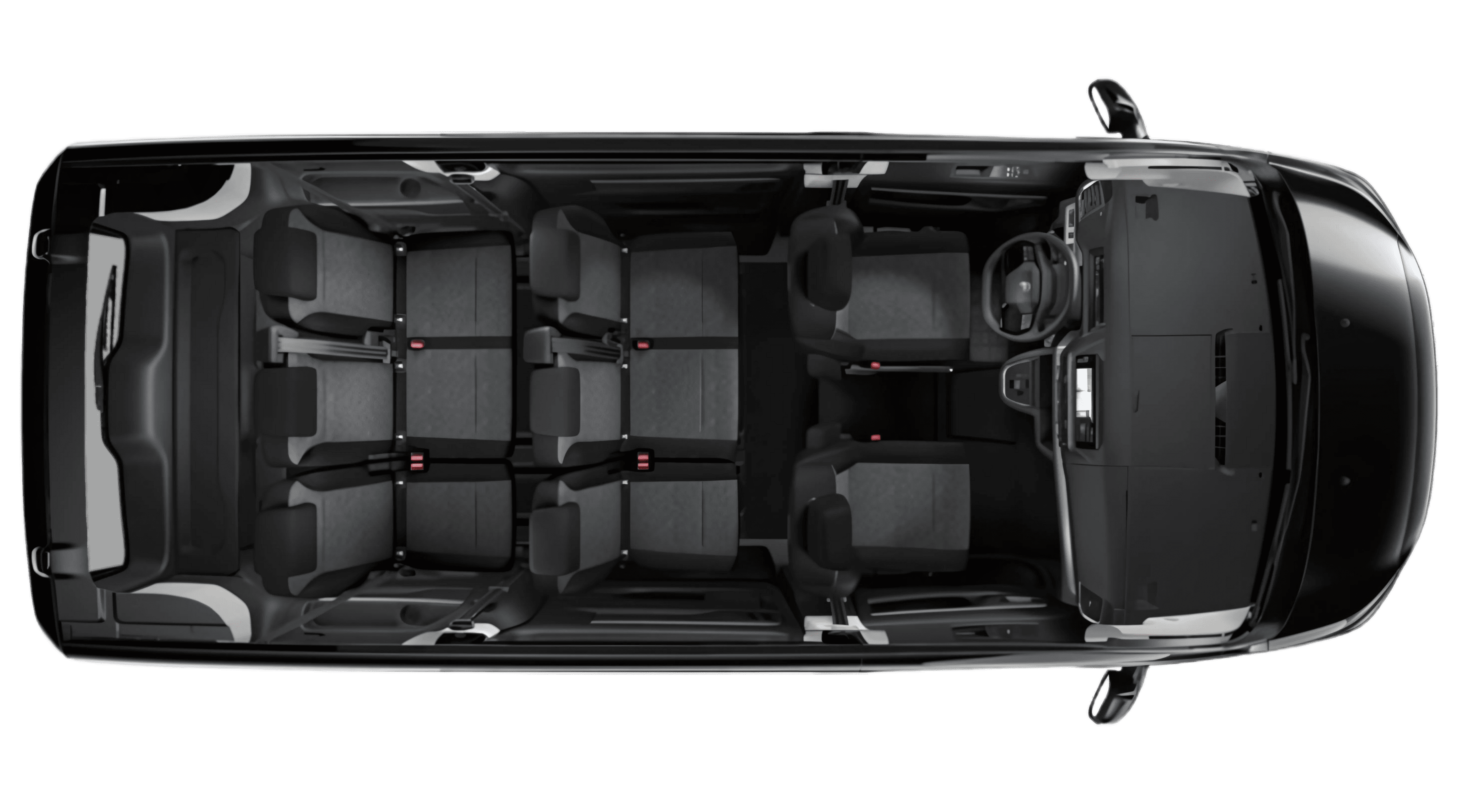 Ansicht der Rücksitze eines Citroën SpaceTourer