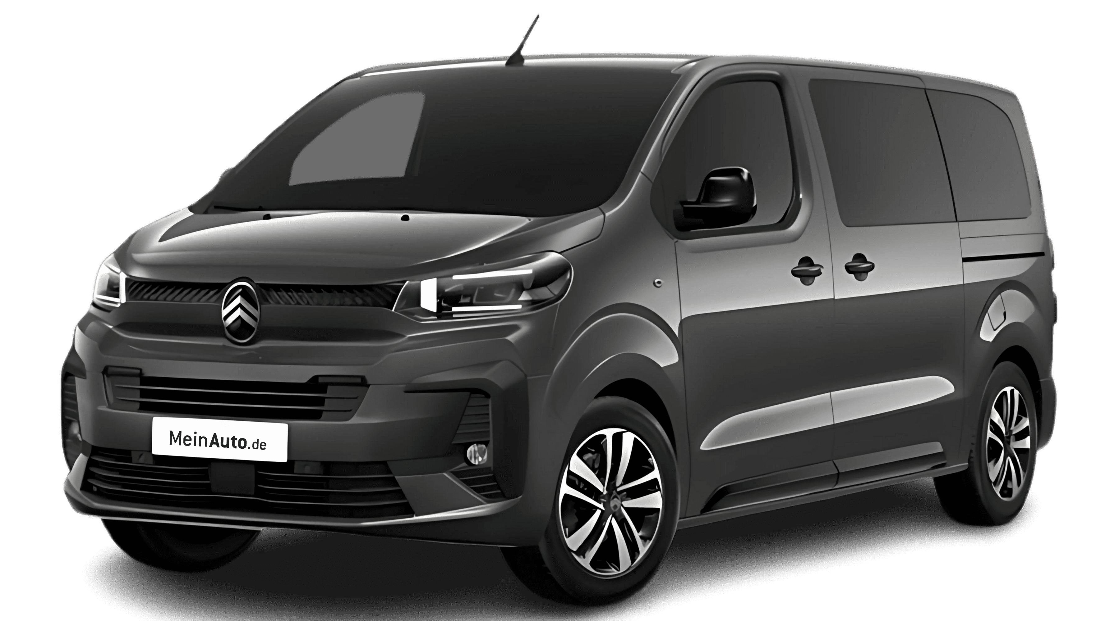 Schräge Frontansicht eines Citroën SpaceTourer, freigestellt