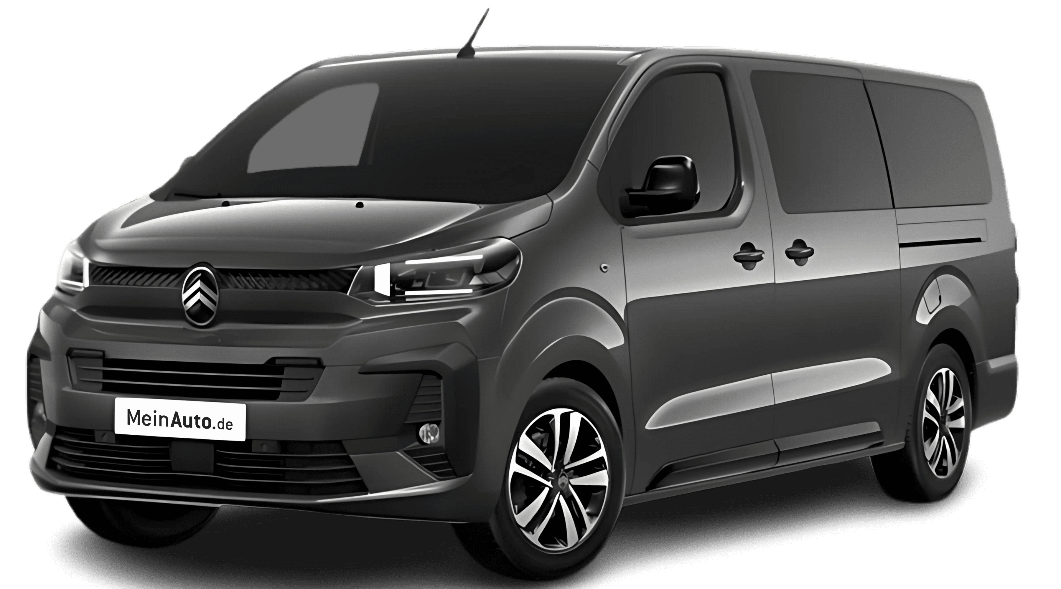 Schräge Frontansicht eines Citroën SpaceTourer, freigestellt