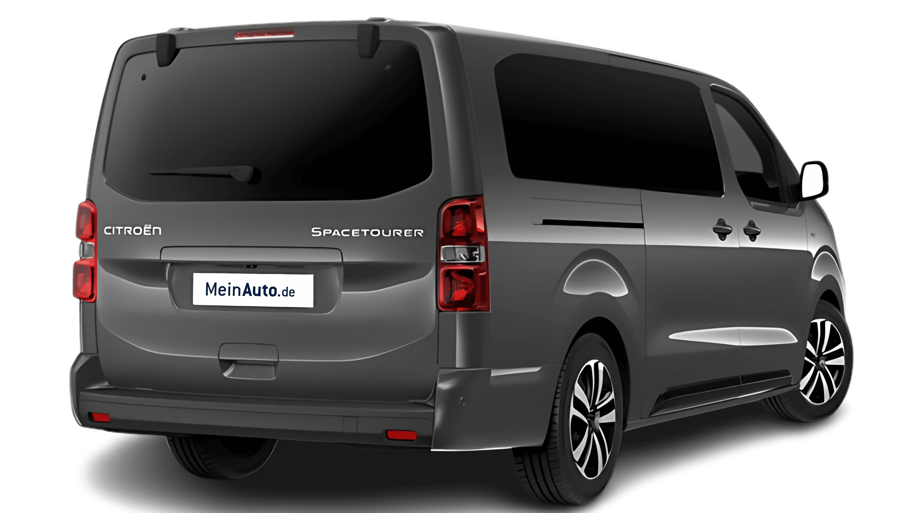Schräge Heckansicht eines Citroën SpaceTourer, freigestellt