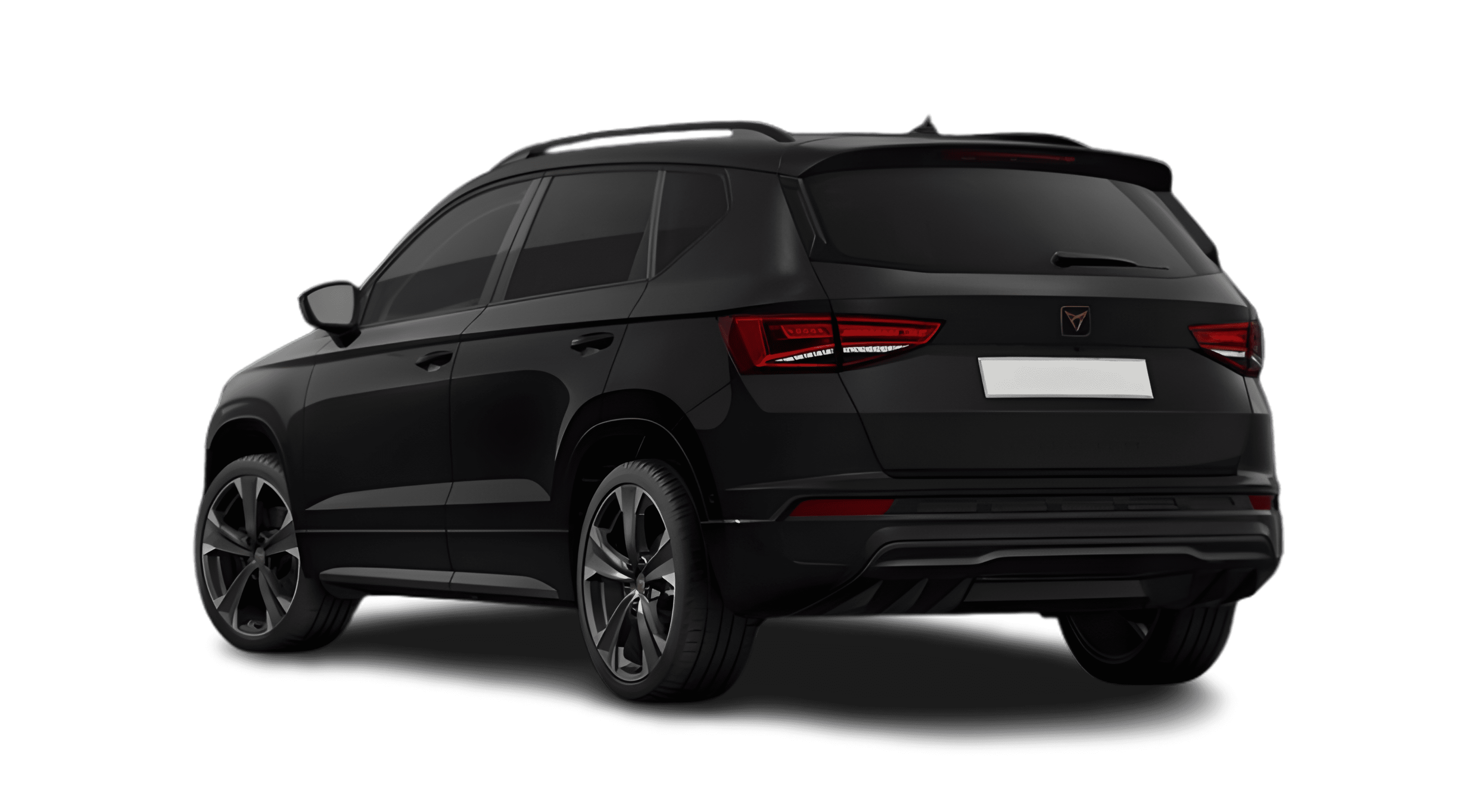 Schräge Heckansicht eines CUPRA Ateca, freigestellt