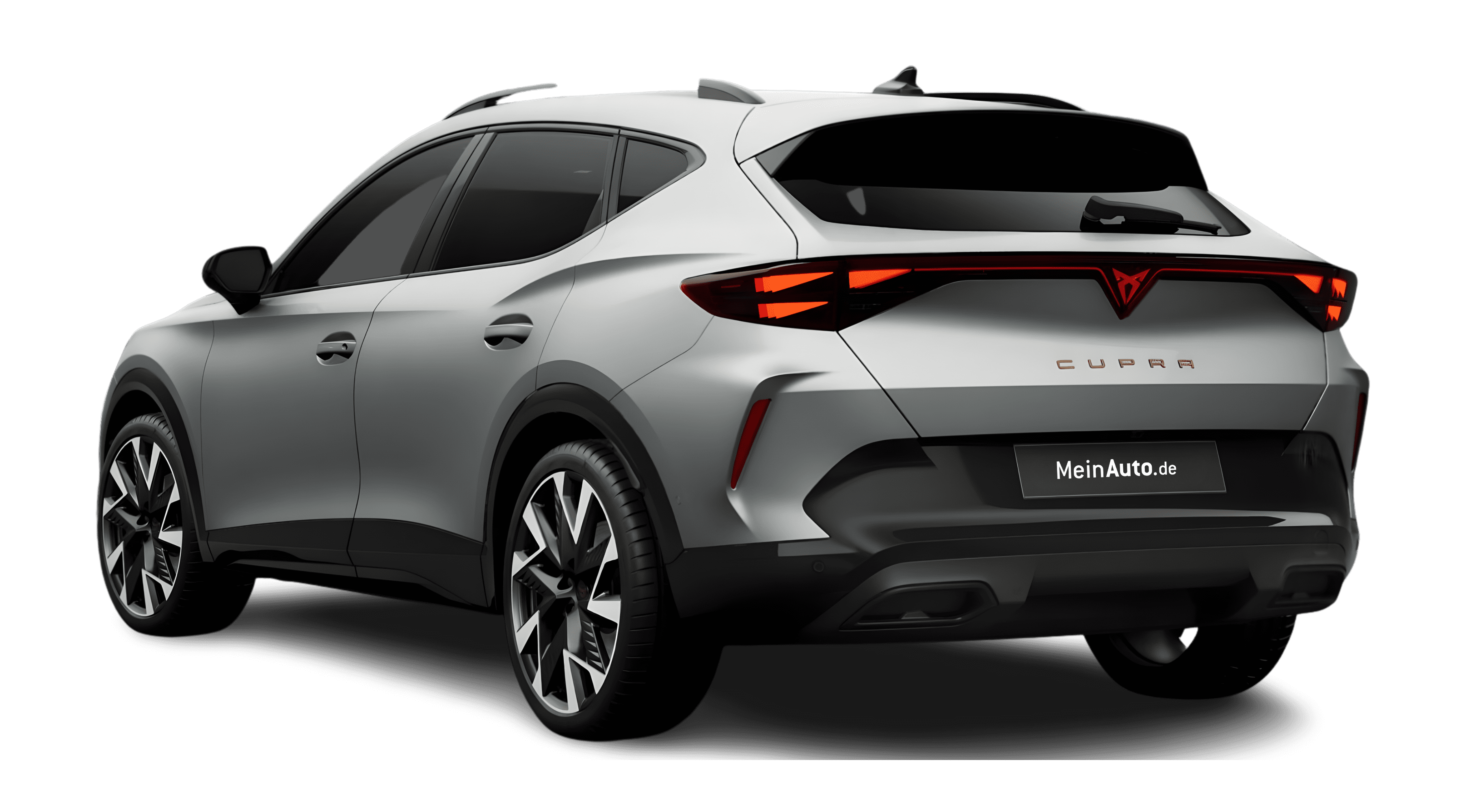 Schräge Heckansicht eines CUPRA Formentor, freigestellt
