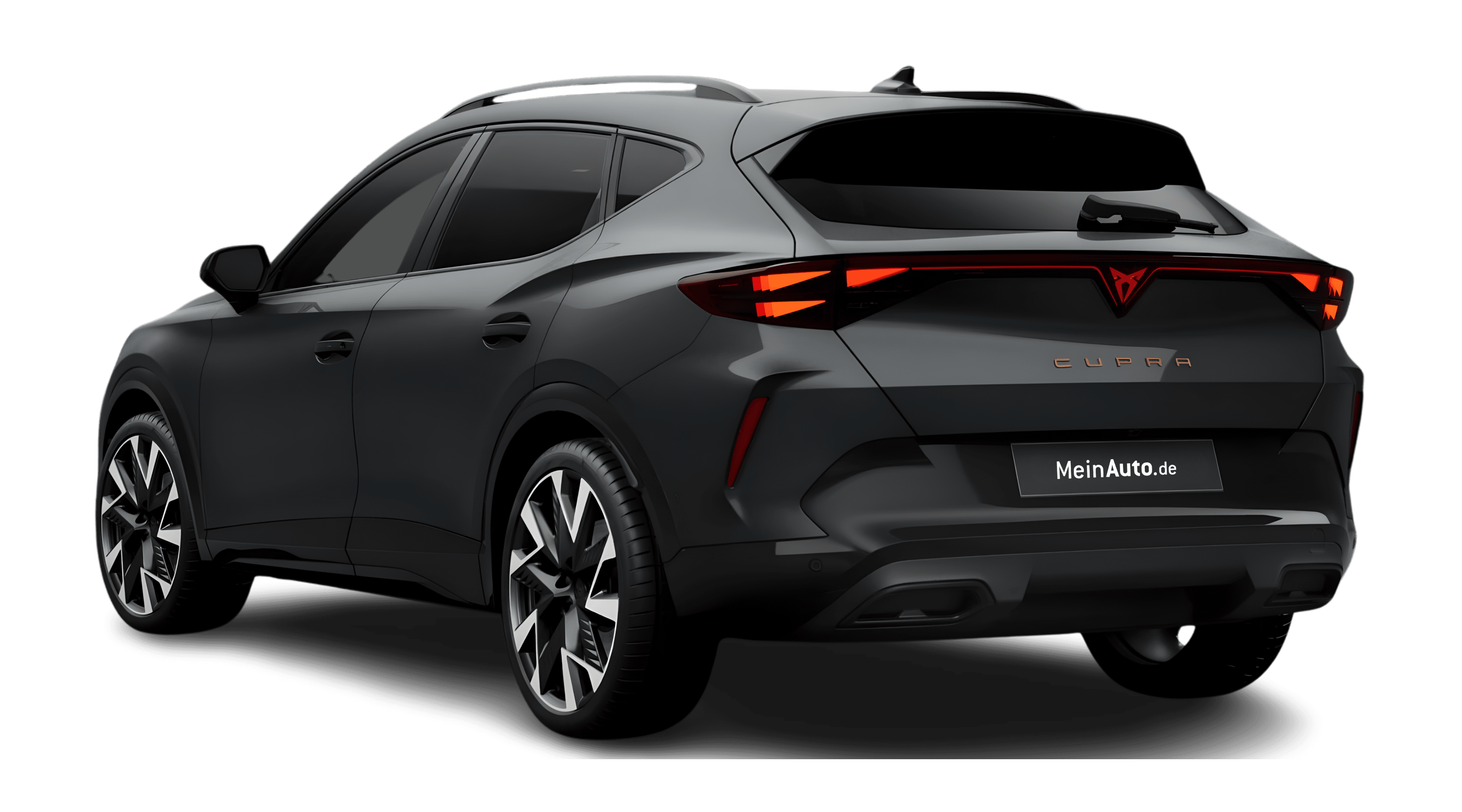 Schräge Heckansicht eines CUPRA Formentor, freigestellt