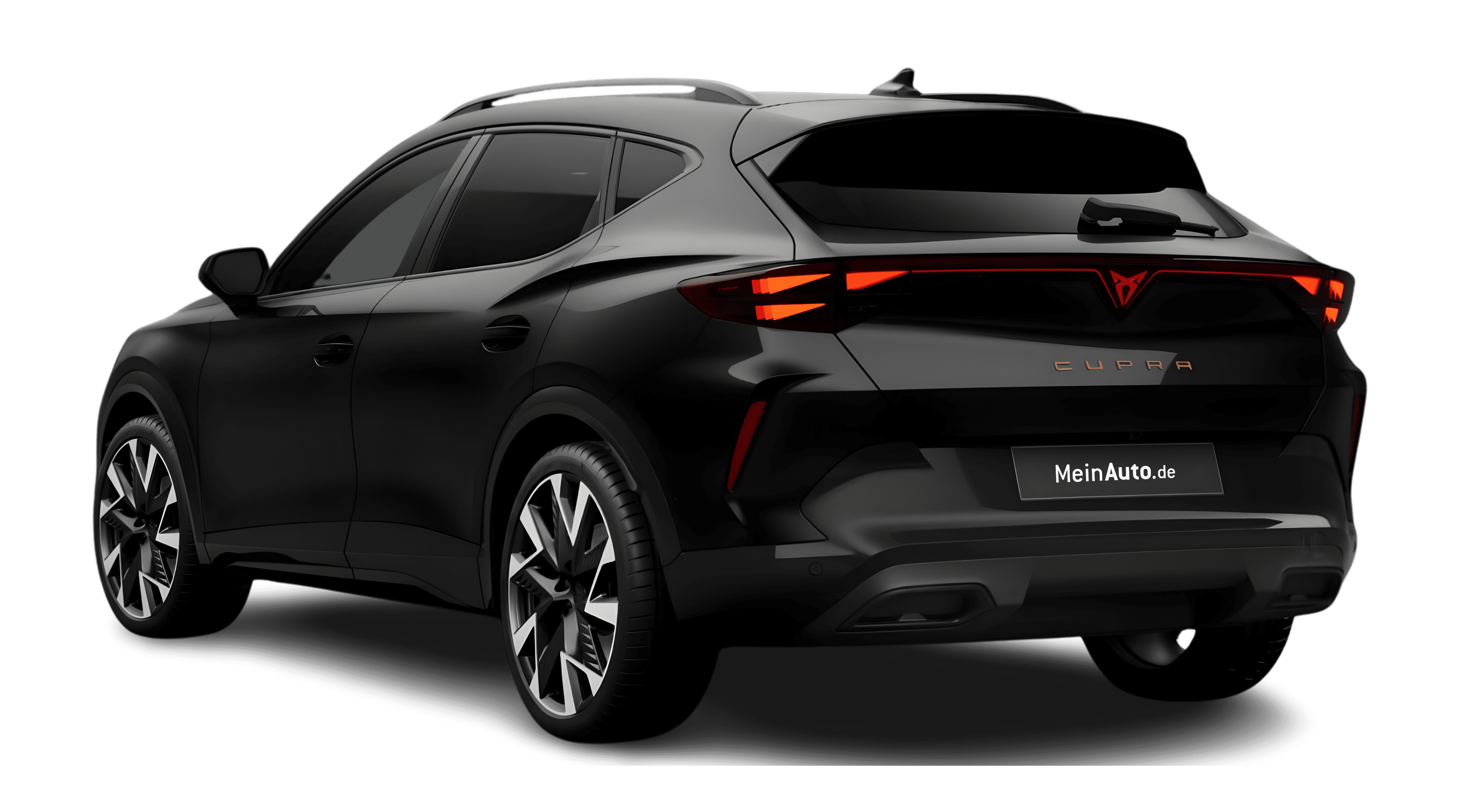 Schräge Heckansicht eines CUPRA Formentor, freigestellt