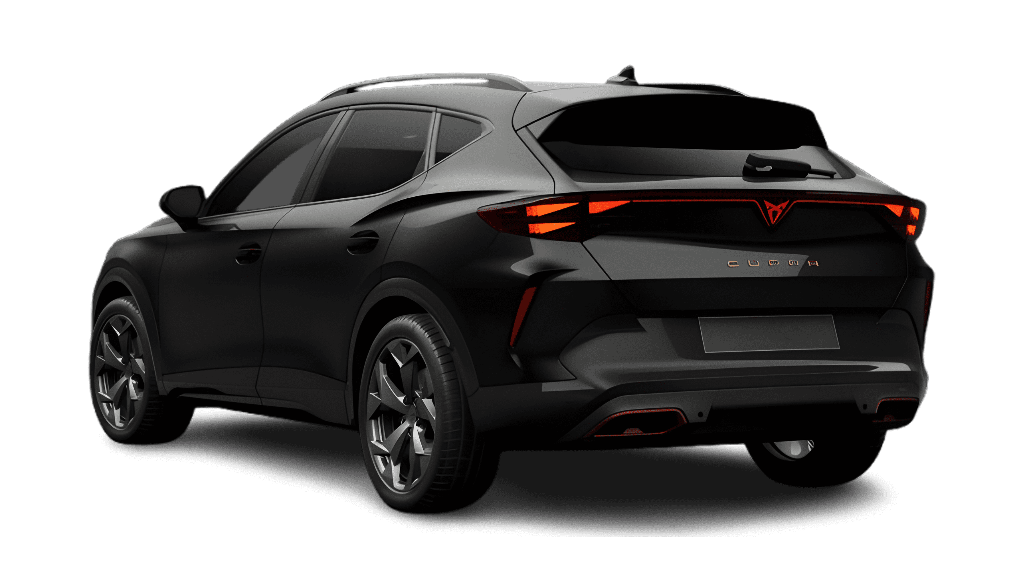 Schräge Heckansicht eines CUPRA Formentor, freigestellt