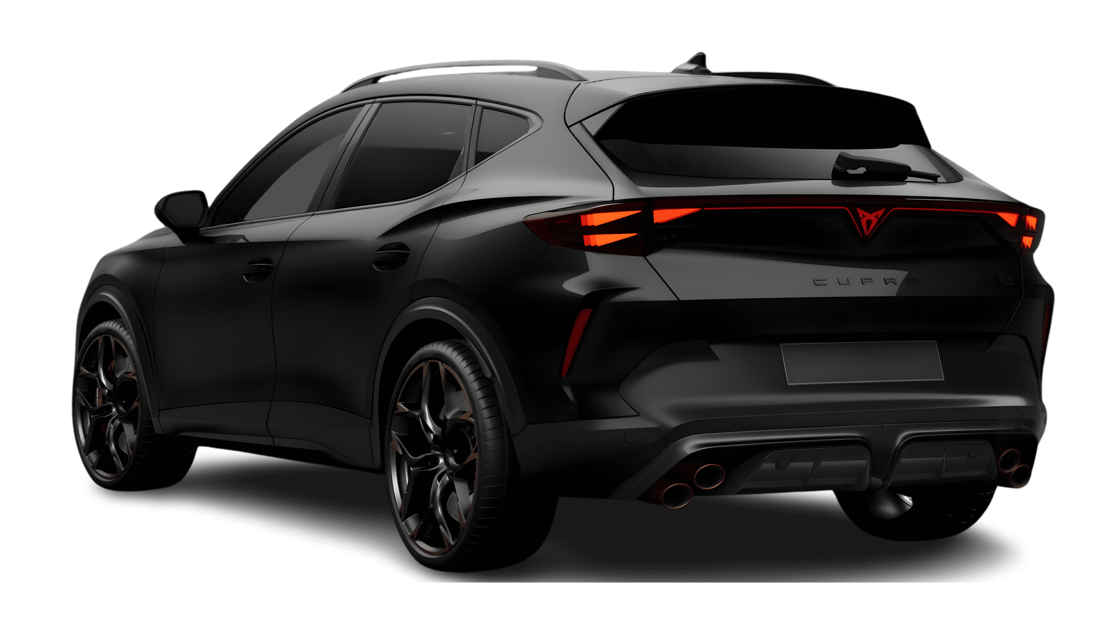 Schräge Heckansicht eines CUPRA Formentor, freigestellt