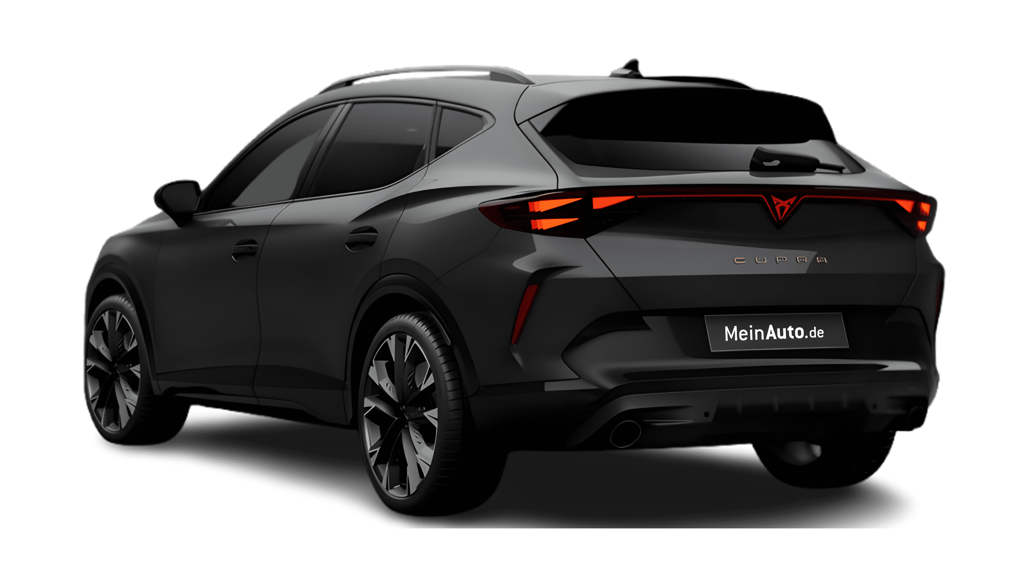 Schräge Heckansicht eines CUPRA Formentor, freigestellt