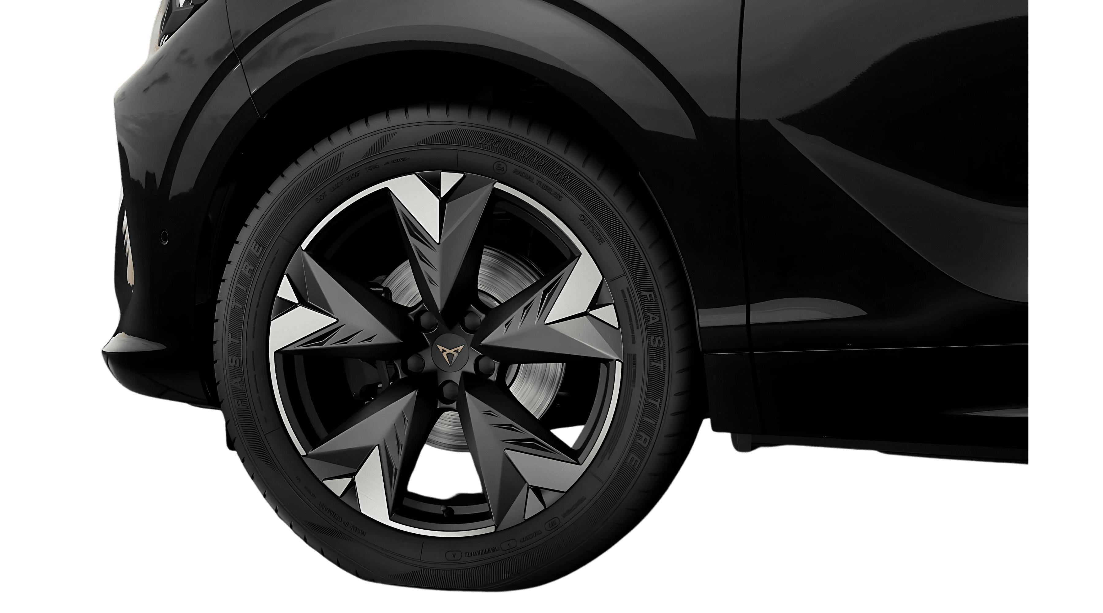 Detailansicht der Radkappe oder Felge eines CUPRA Terramar