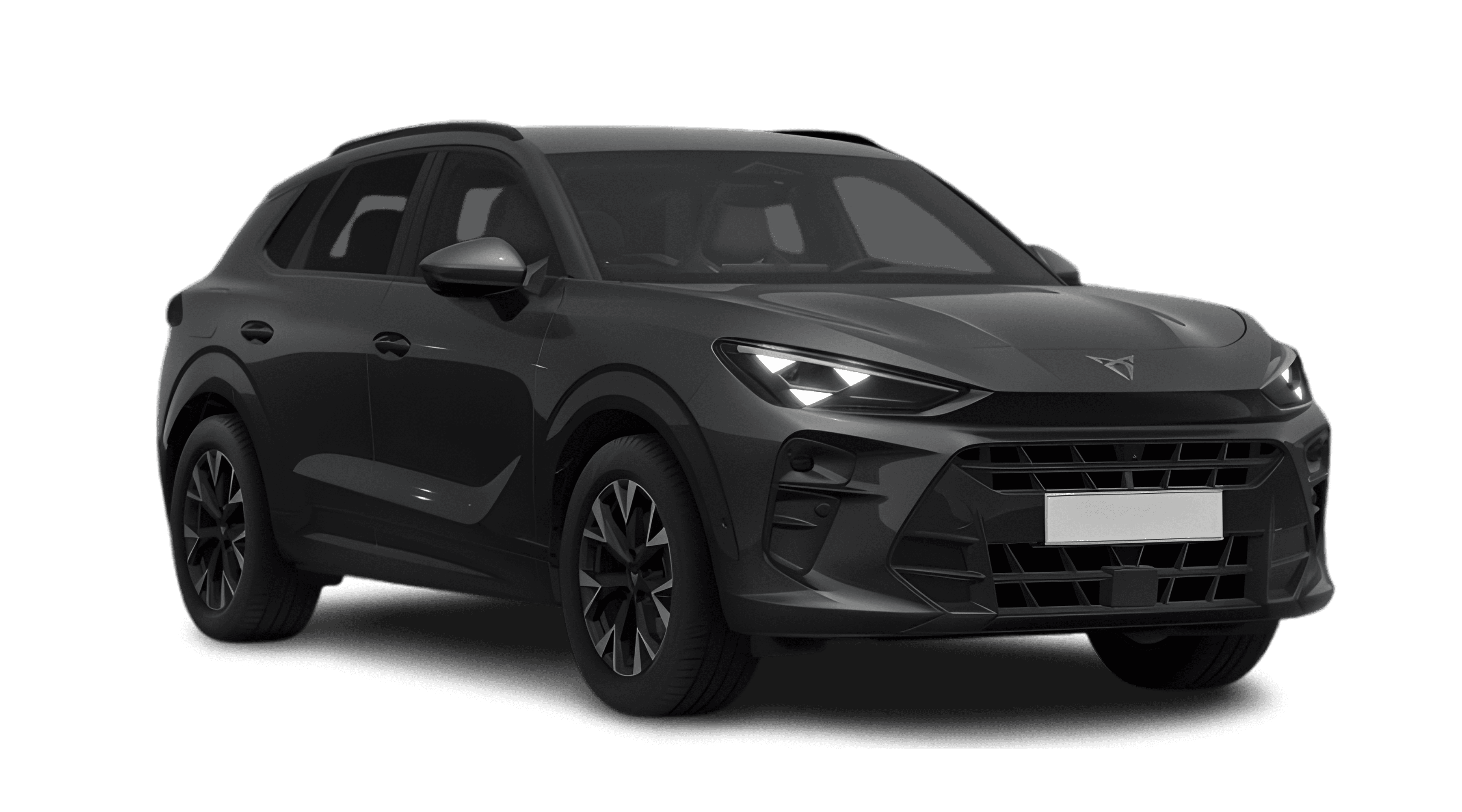 Schräge Frontansicht eines CUPRA Terramar, freigestellt