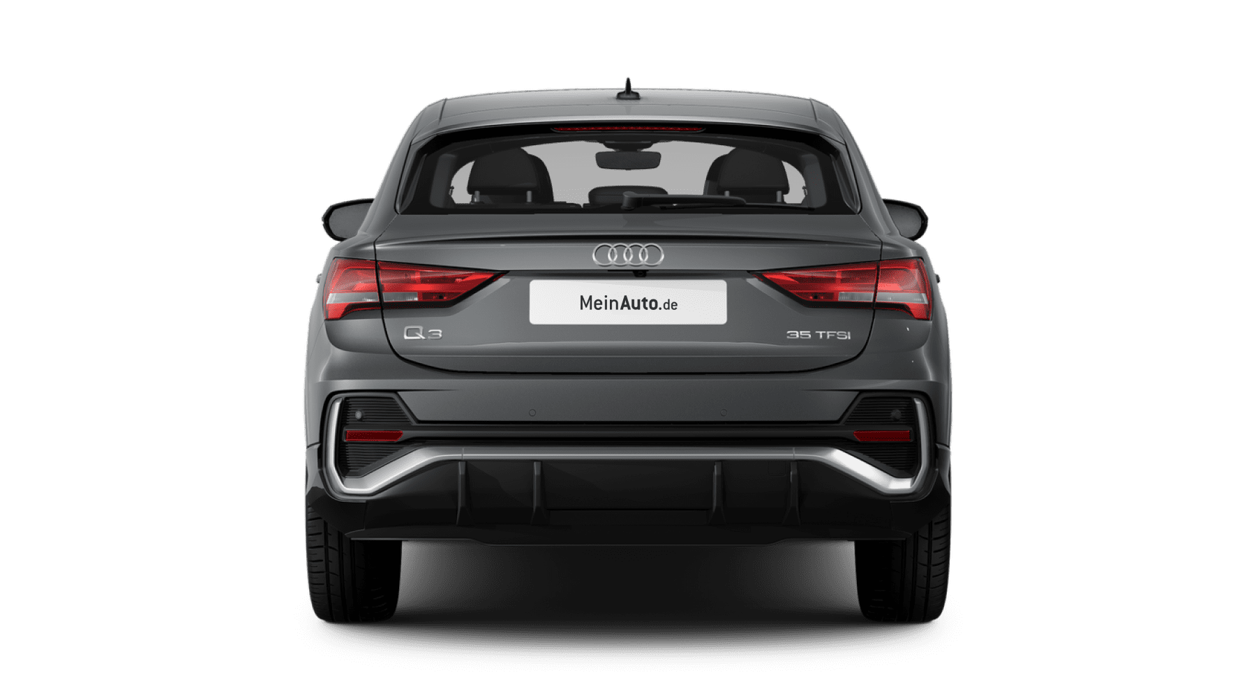 Heckansicht auf einen Audi Q3
