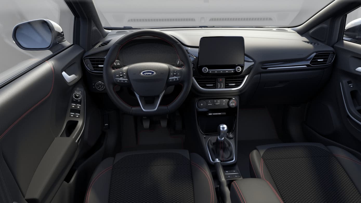 Ansicht des Armaturenbretts eines Ford Puma