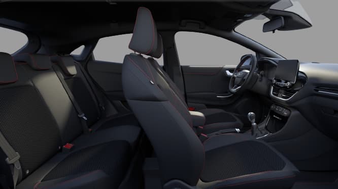Ansicht der Frontsitze eines Ford Puma