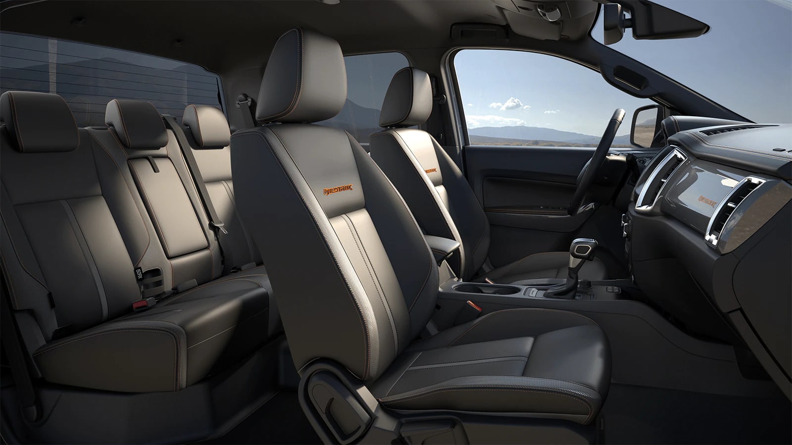 Ansicht der Frontsitze eines Ford Ranger