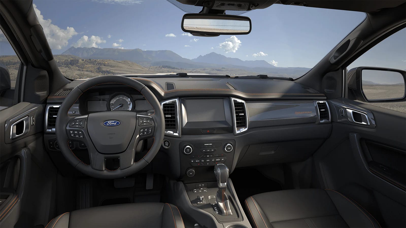 Ansicht des Armaturenbretts eines Ford Ranger