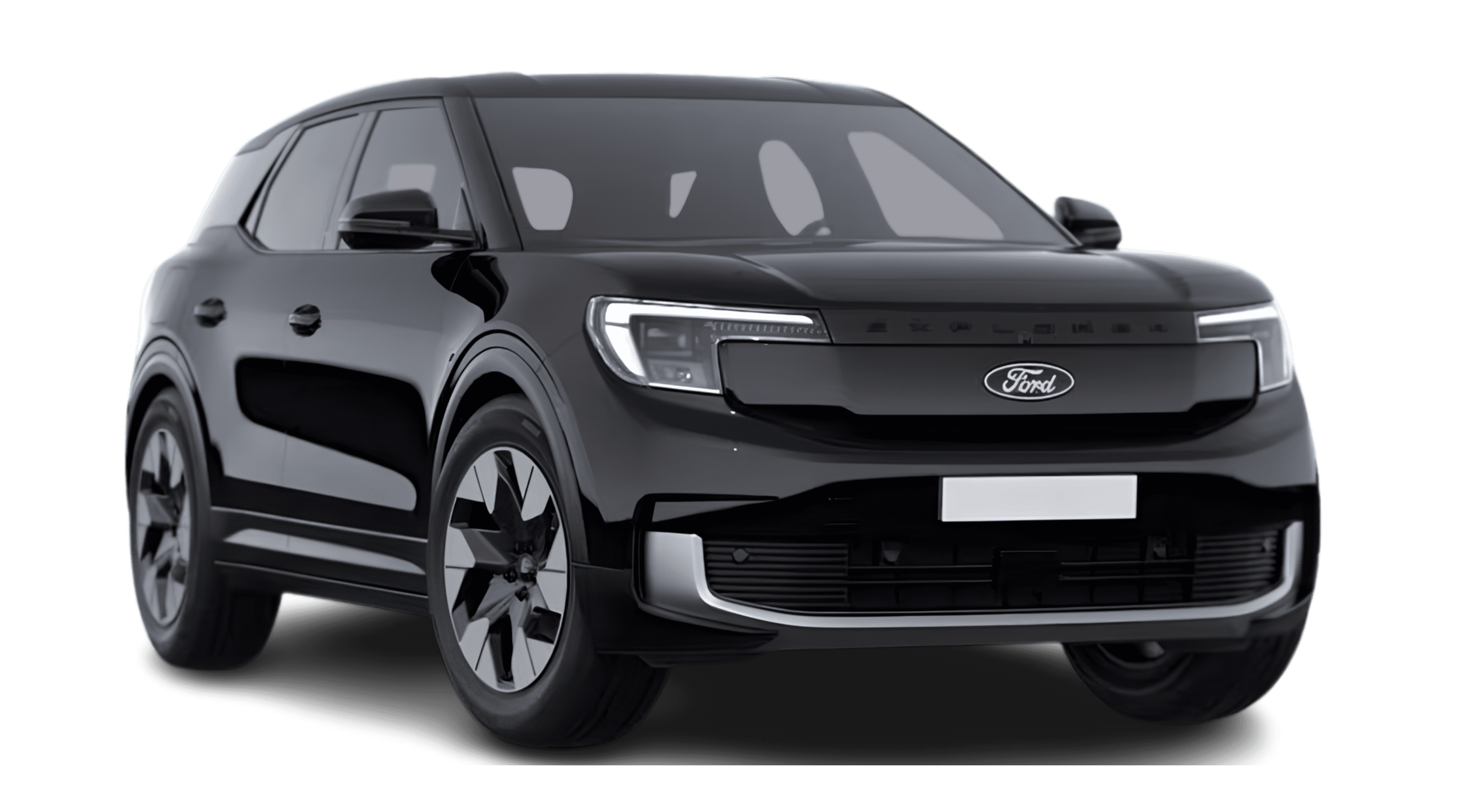 Schräge Frontansicht eines Ford Explorer, freigestellt