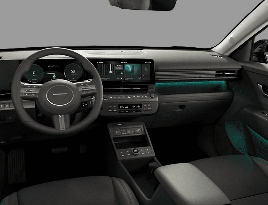 Ansicht des Armaturenbretts eines Hyundai Kona