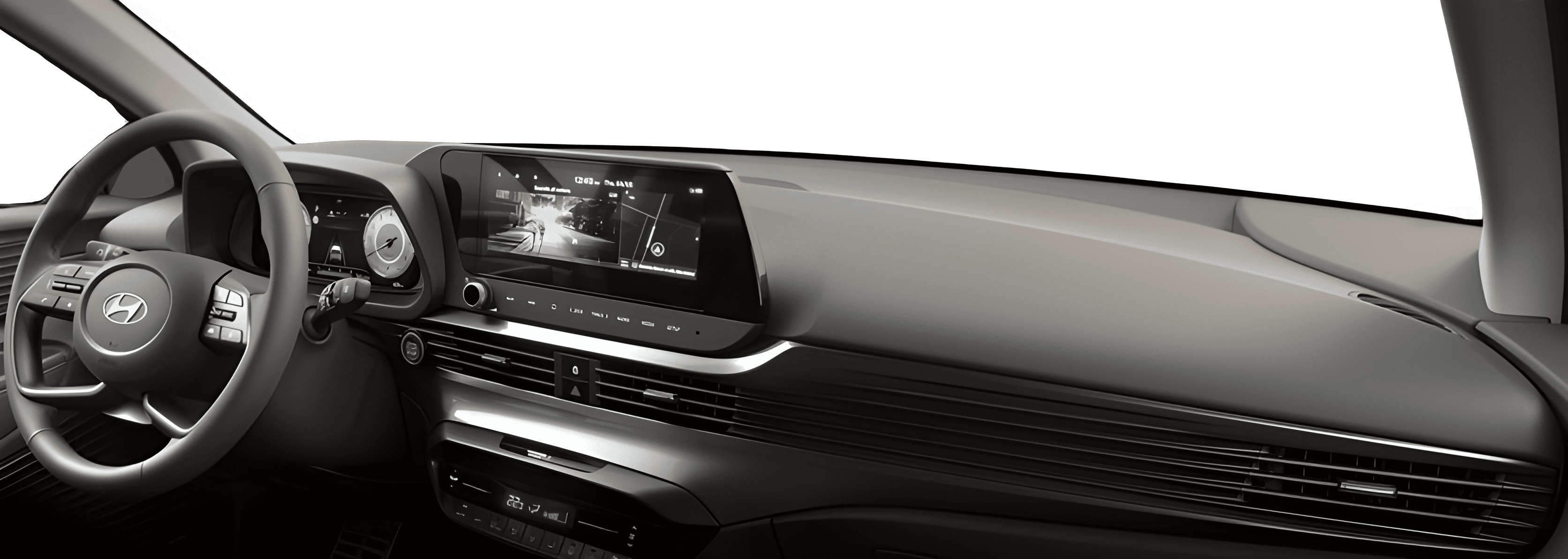 Ansicht des Armaturenbretts eines Hyundai Bayon