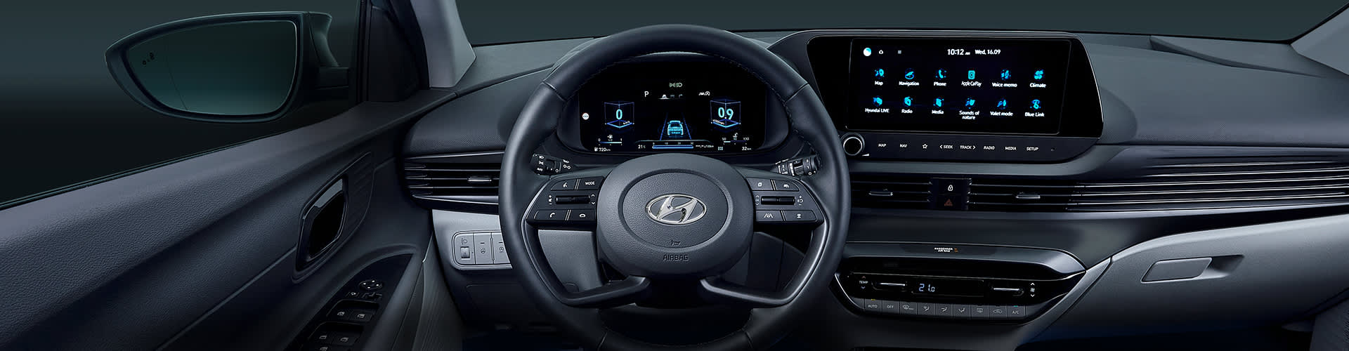 Ansicht des Armaturenbretts eines Hyundai Bayon
