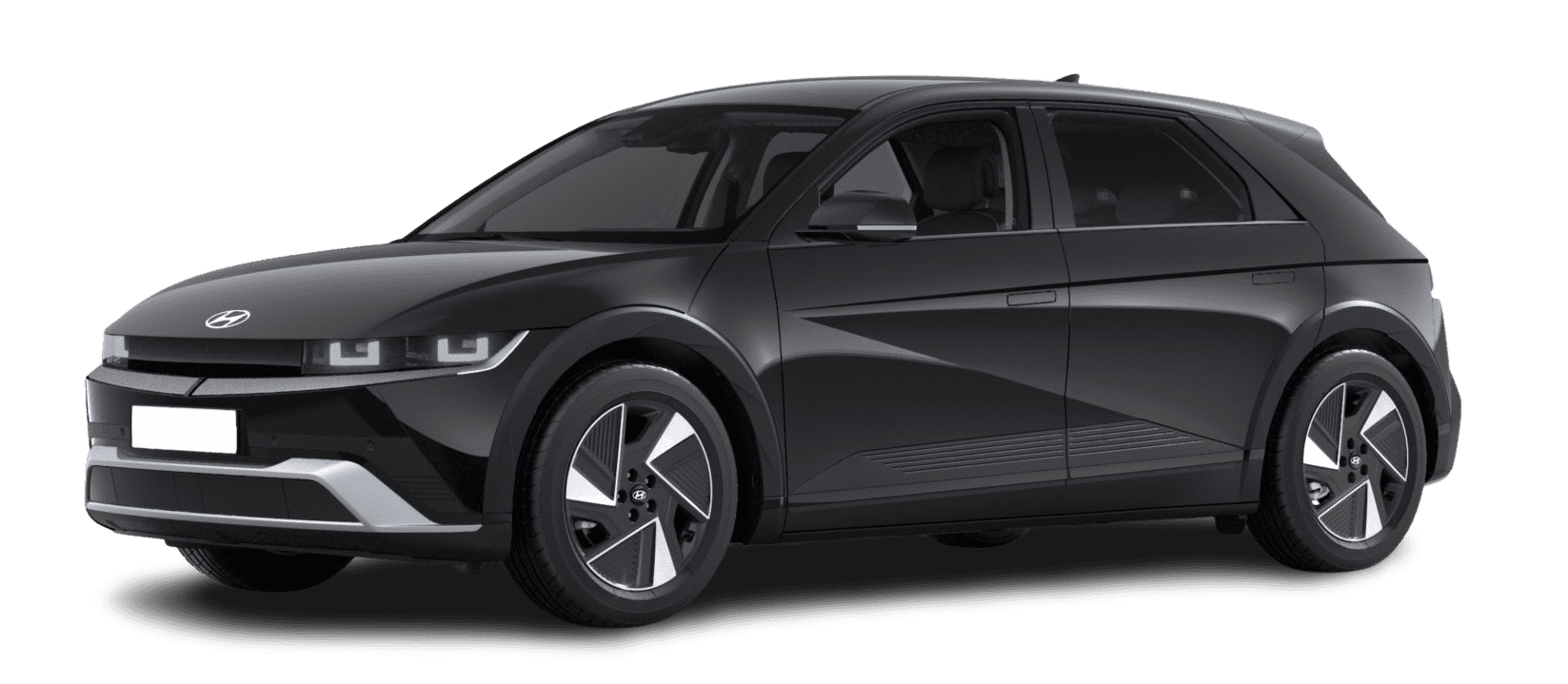 Schräge Frontansicht auf einen Hyundai IONIQ 5, freigestellt
