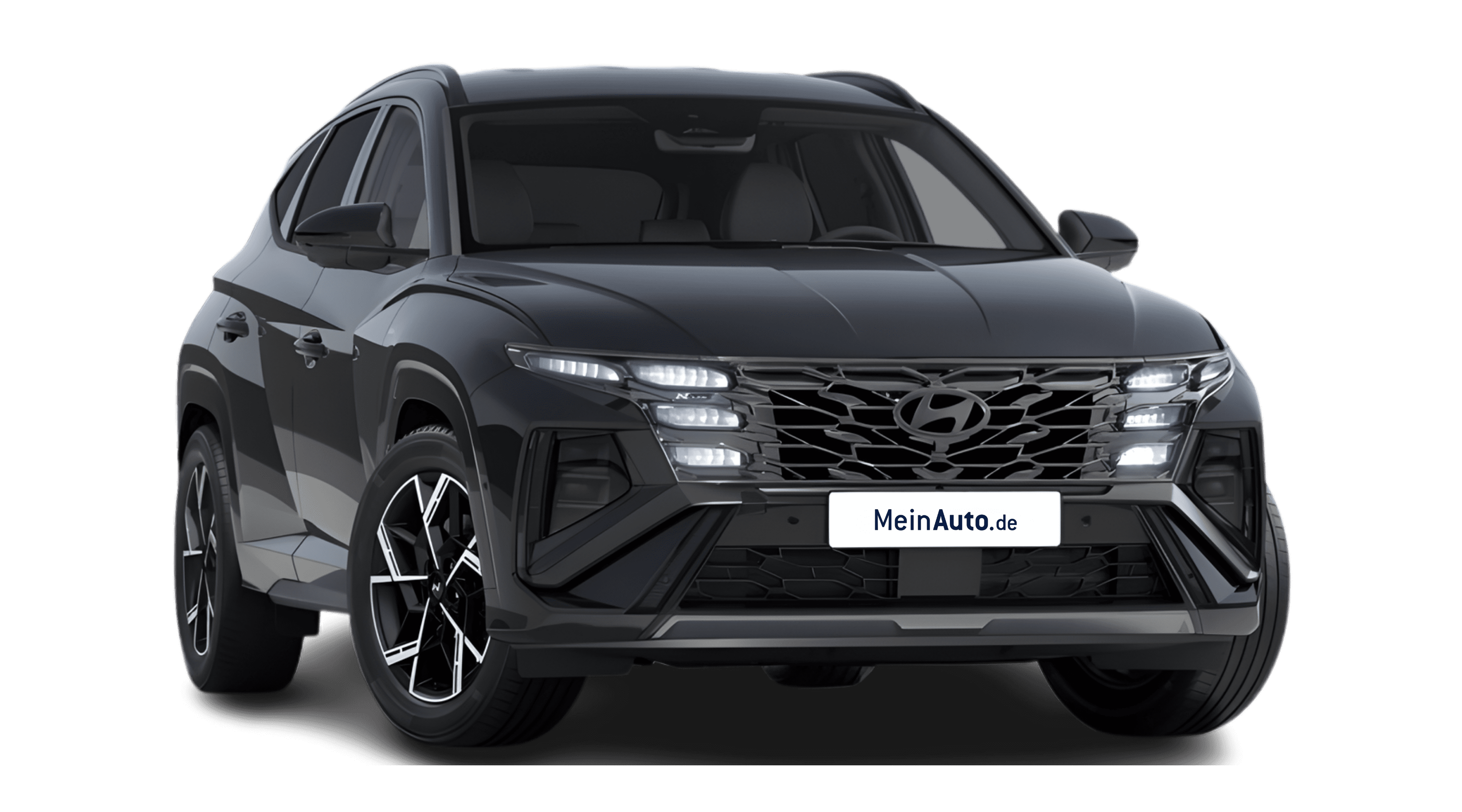 Schräge Frontansicht eines Hyundai Tucson, freigestellt