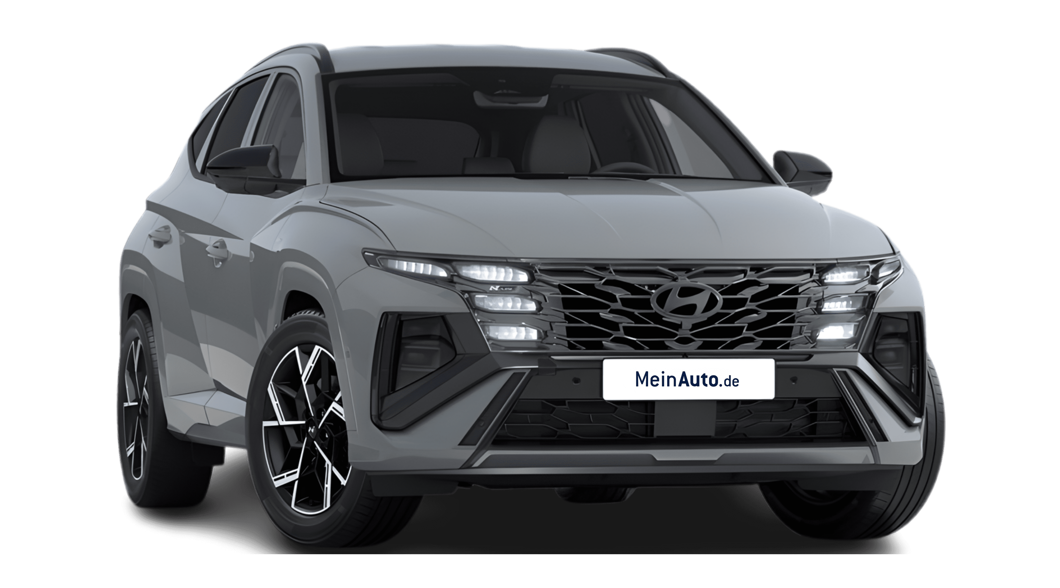 Schräge Frontansicht eines Hyundai Tucson, freigestellt