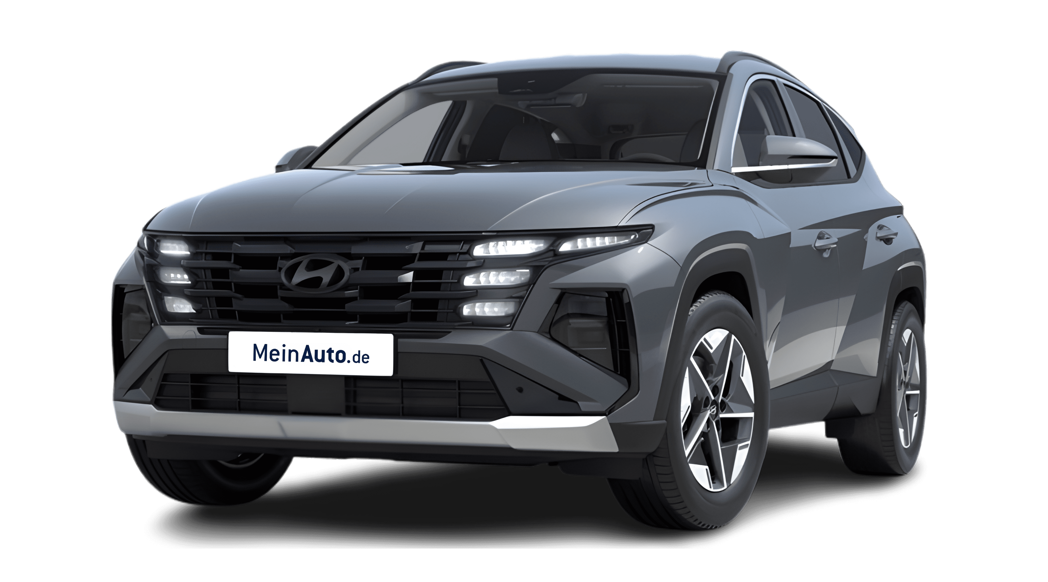 Schräge Frontansicht eines Hyundai Tucson, freigestellt