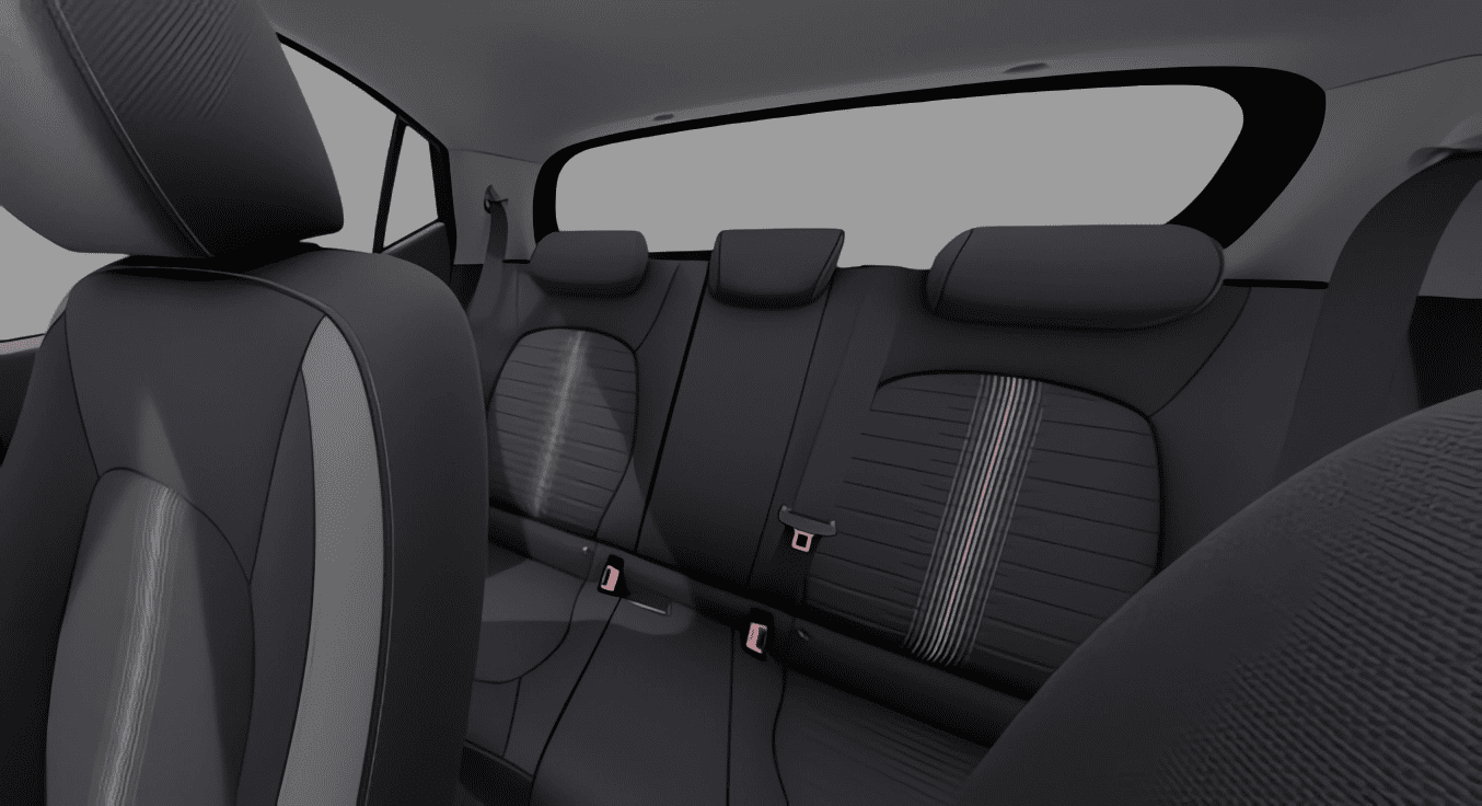 Ansicht der Rücksitze eines Hyundai i10